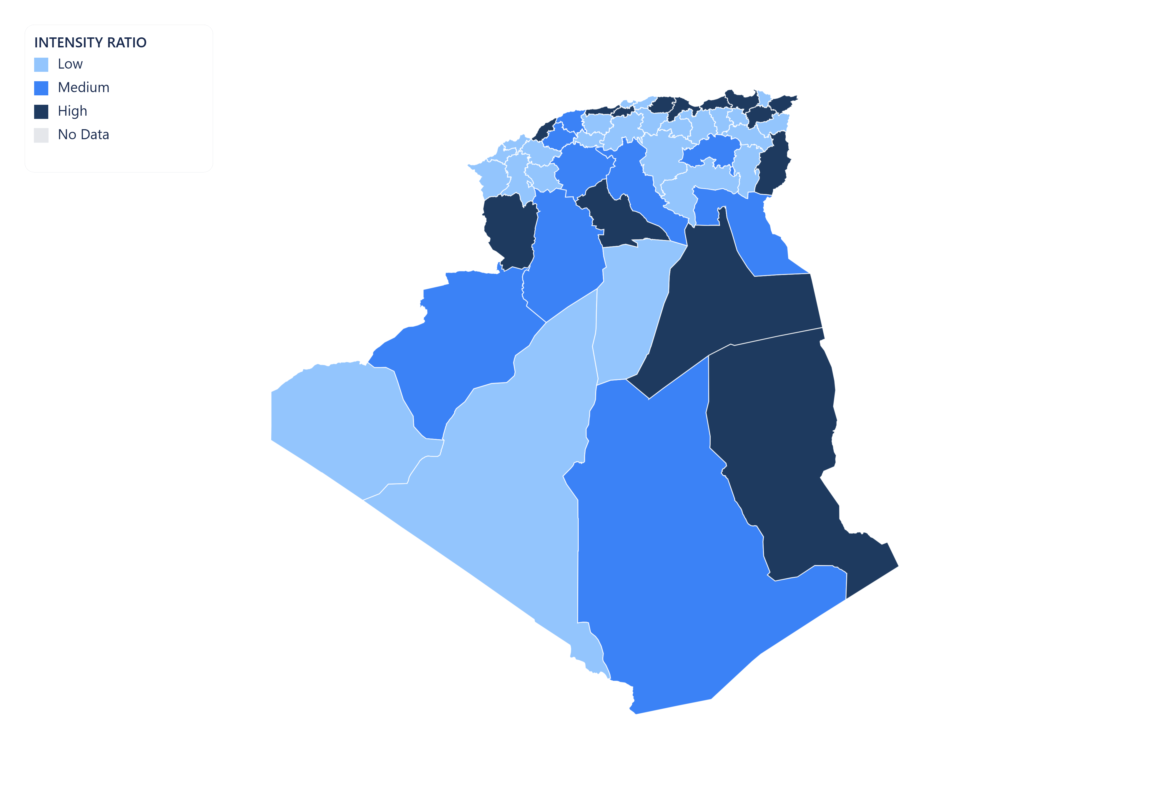 Algeria choropleth map