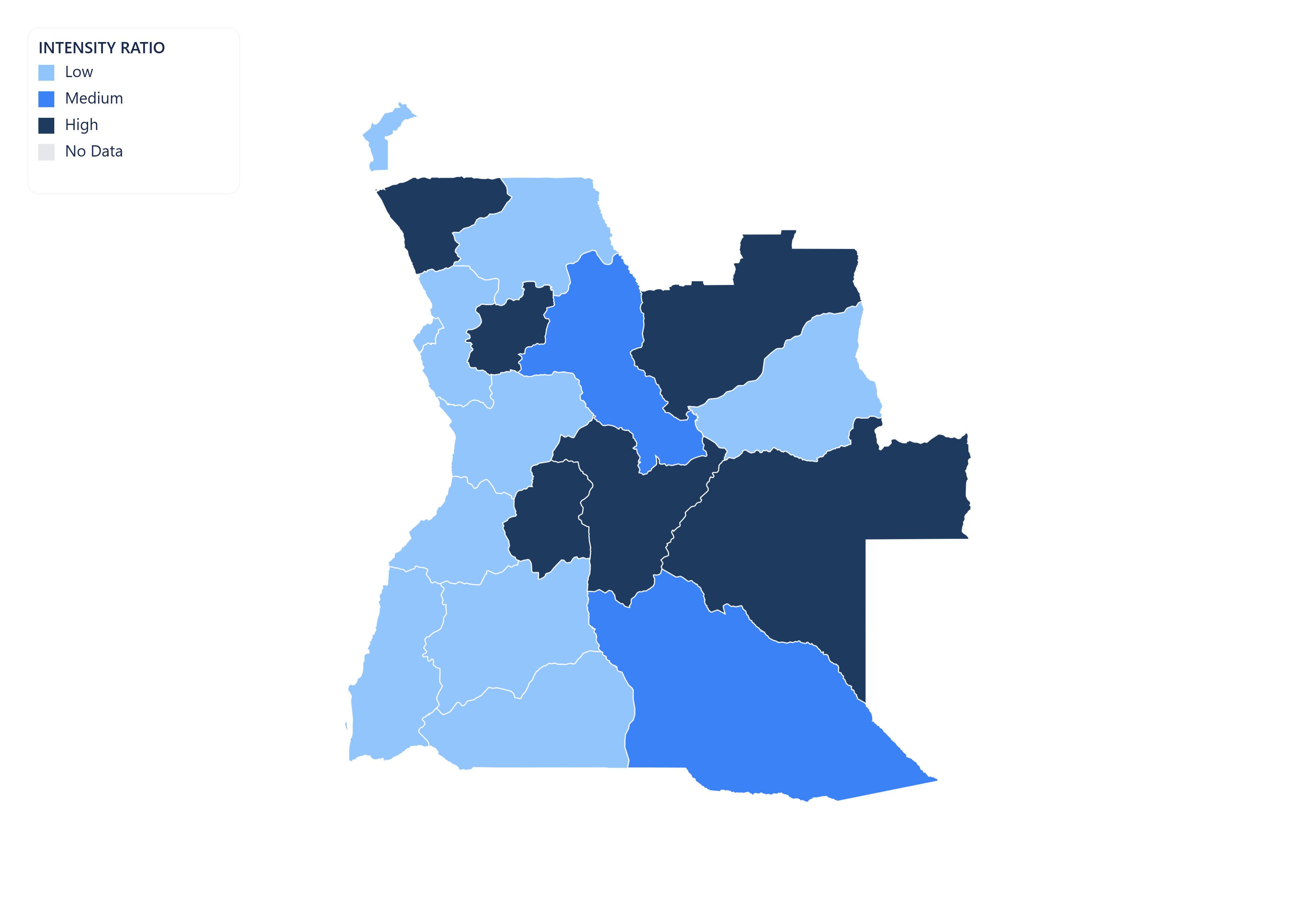 Angola choropleth map