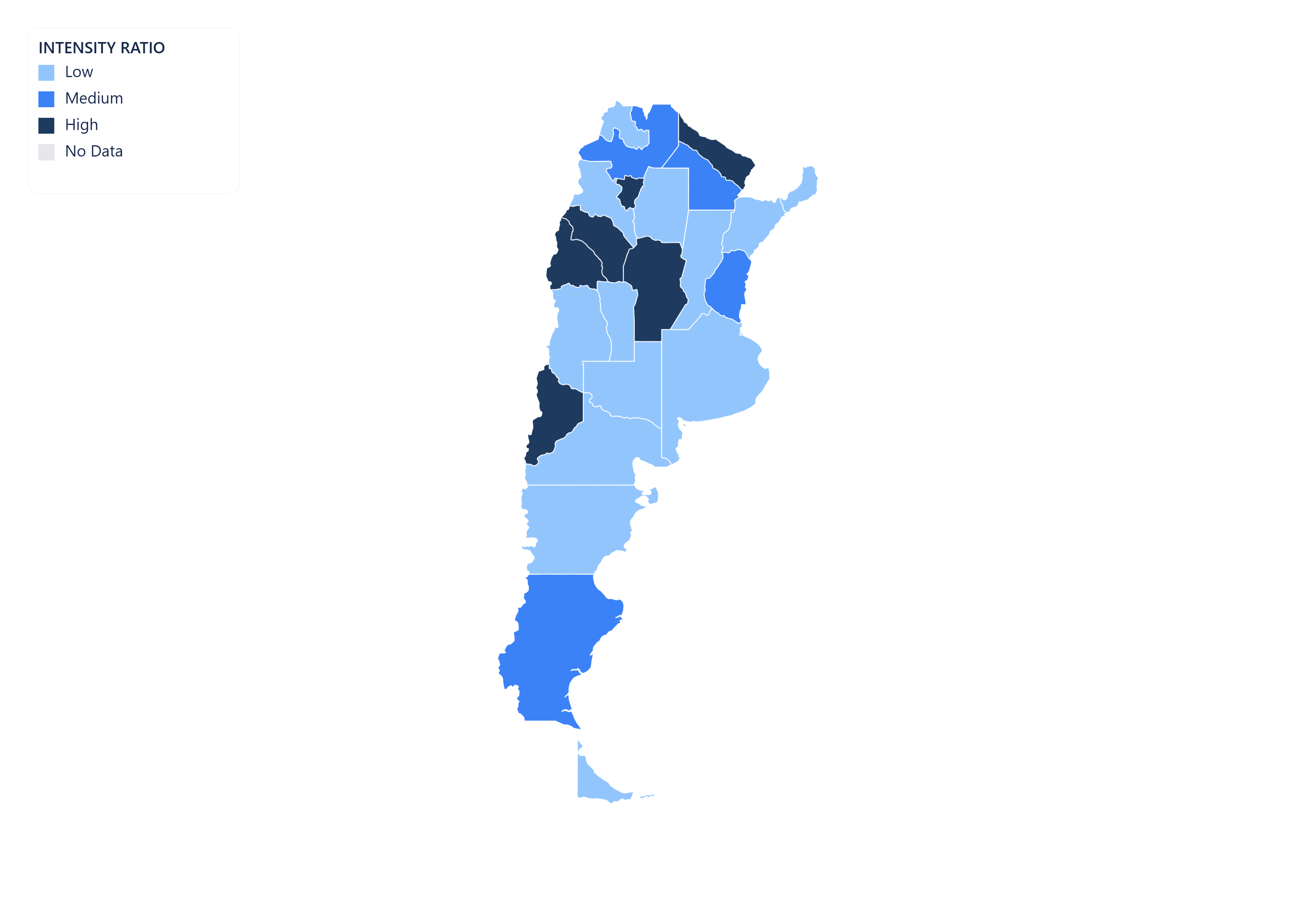 Argentina choropleth map