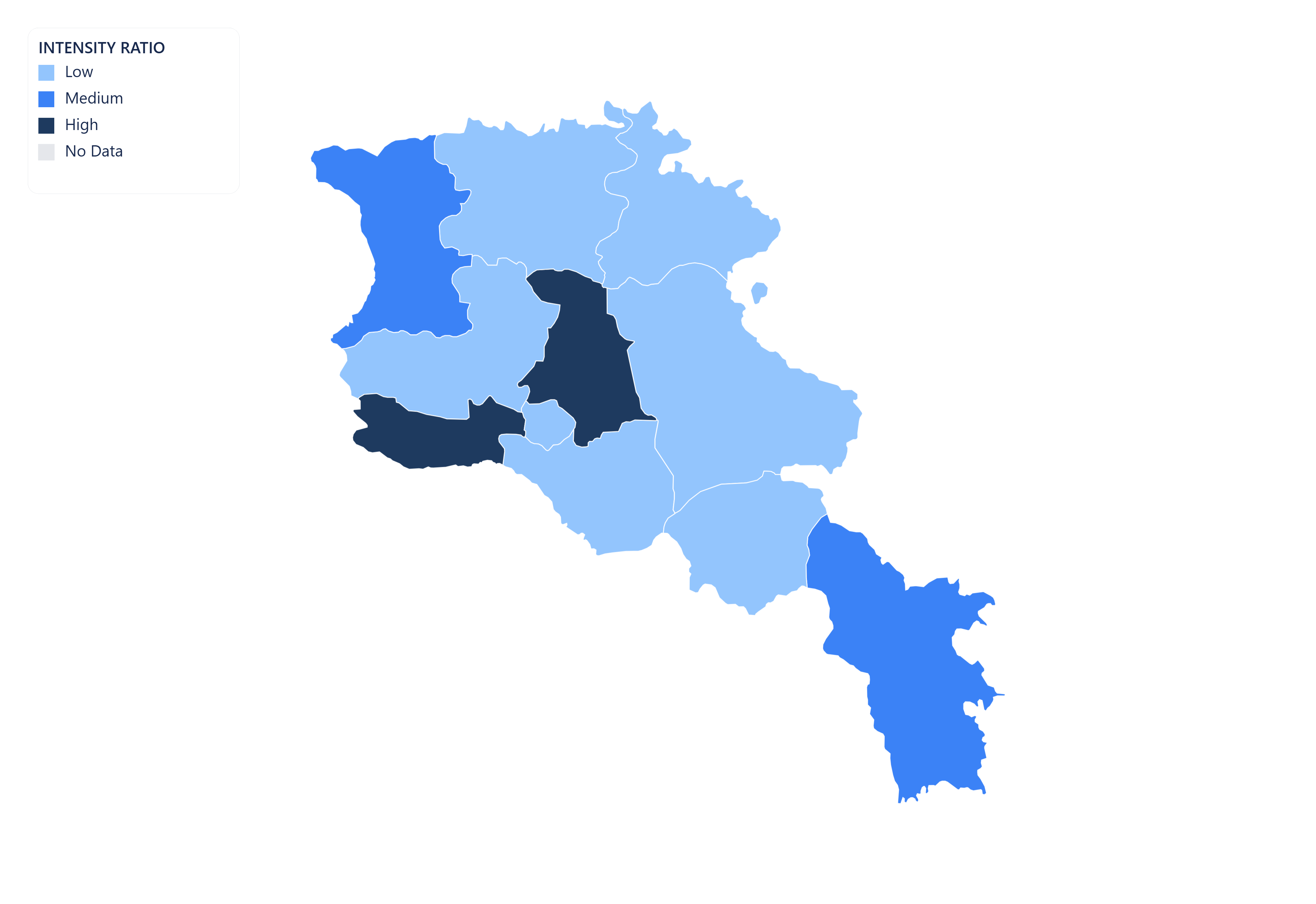 Armenia choropleth map