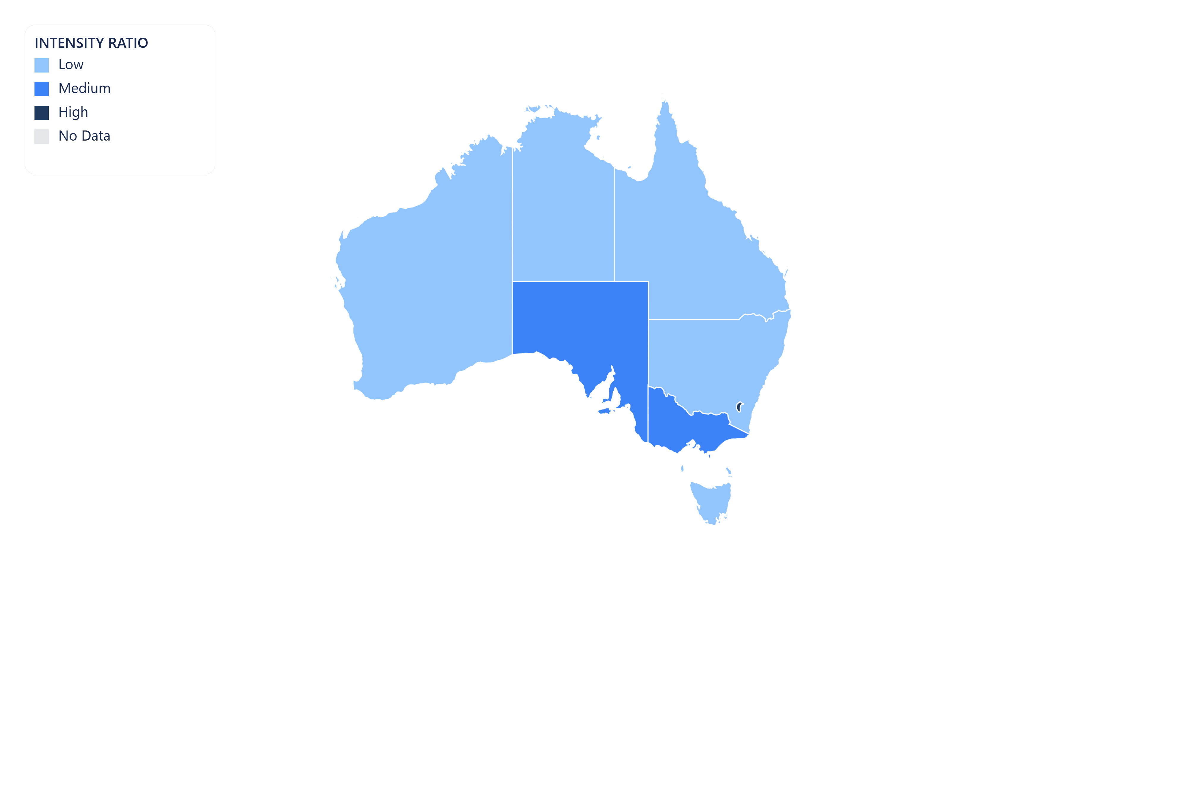 Australia choropleth map