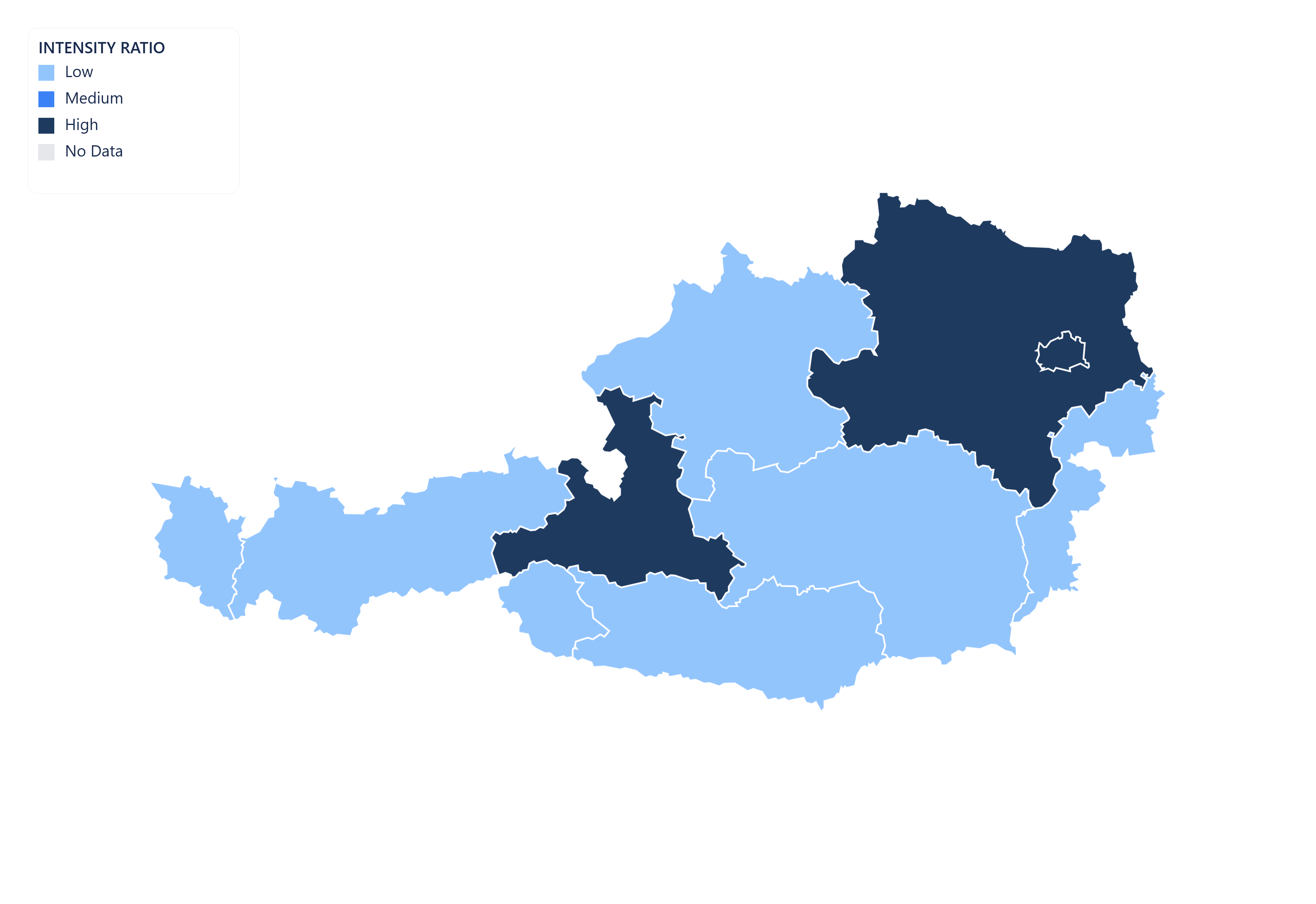 Austria choropleth map