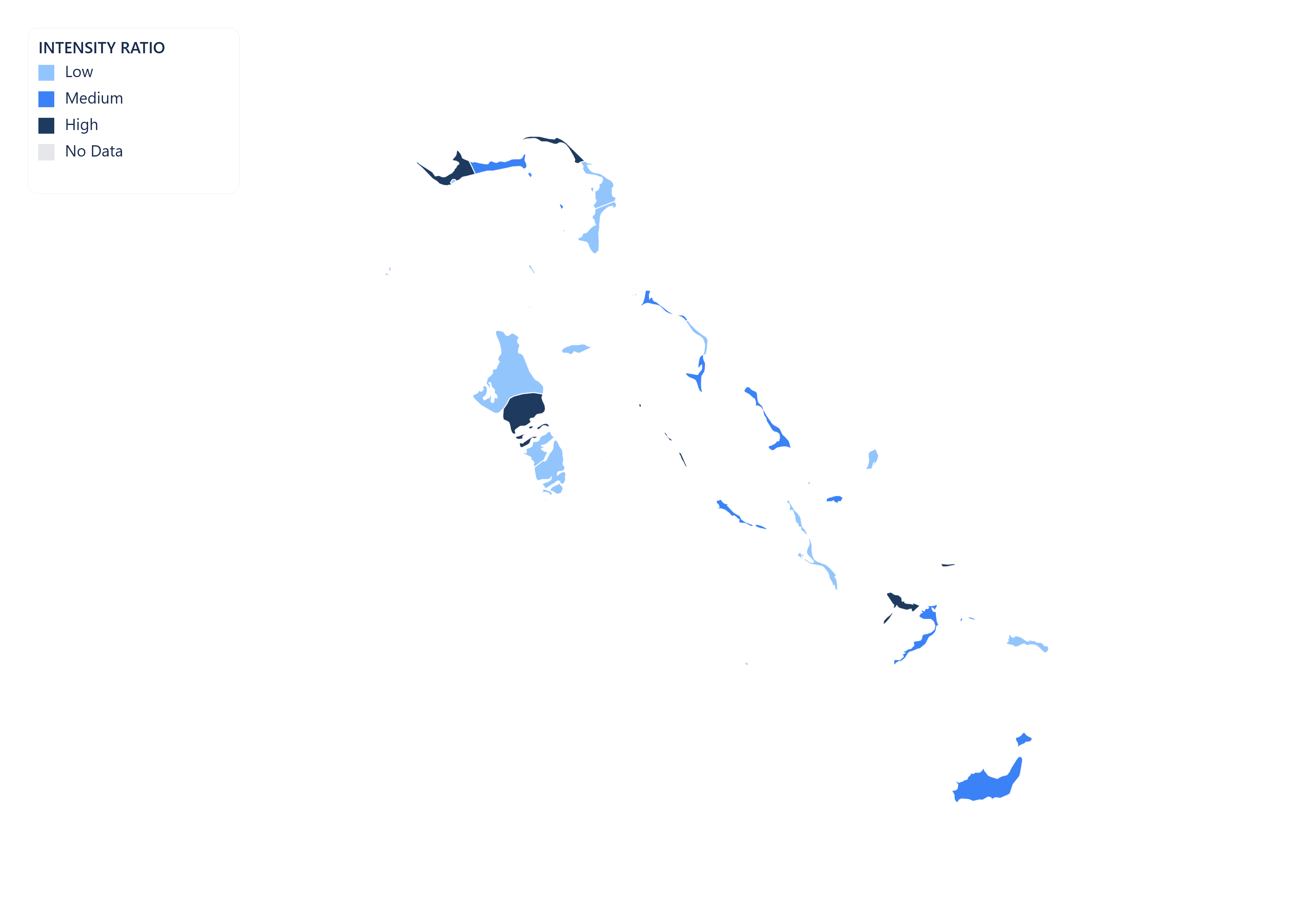 Bahamas choropleth map