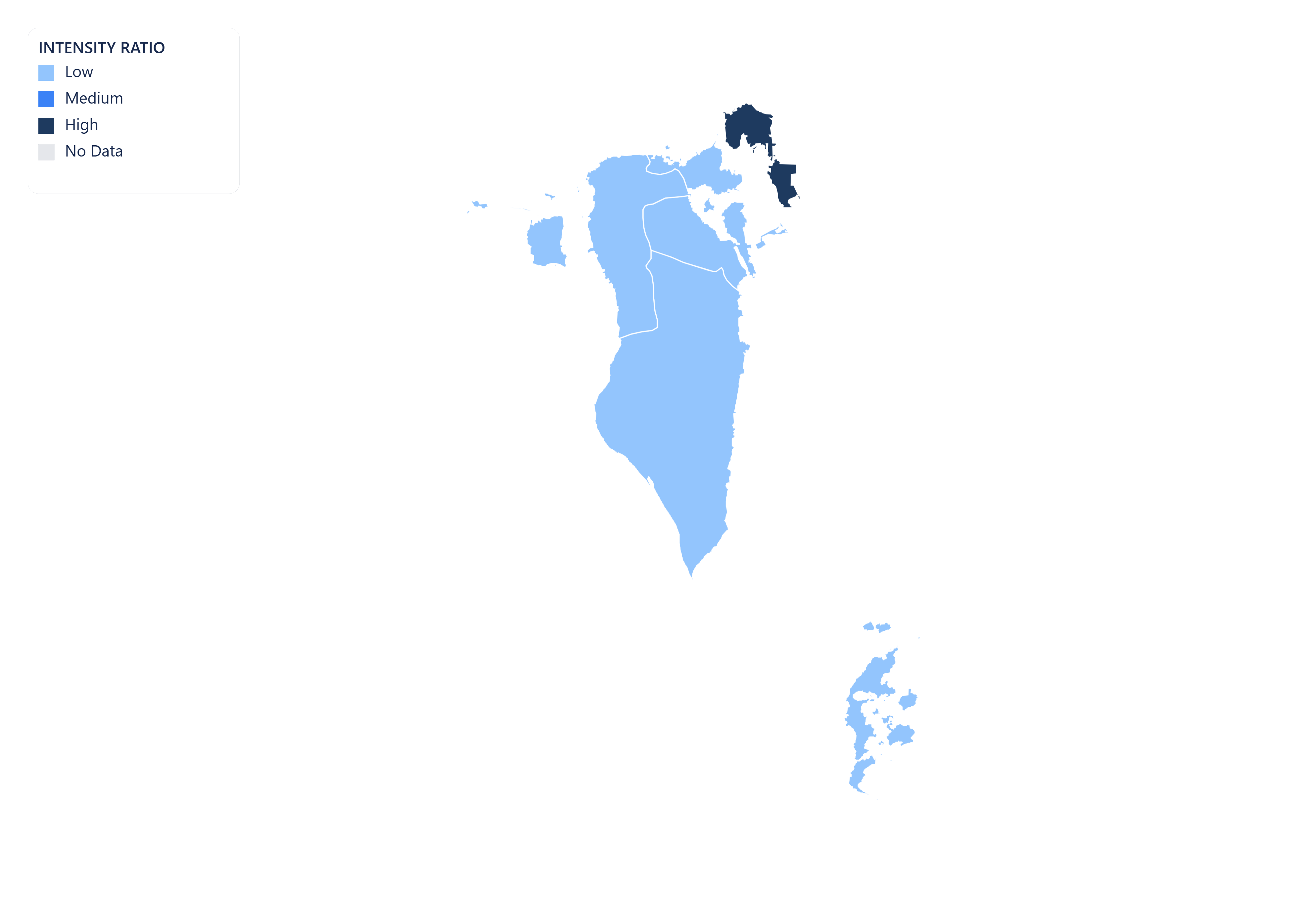 Bahrain choropleth map