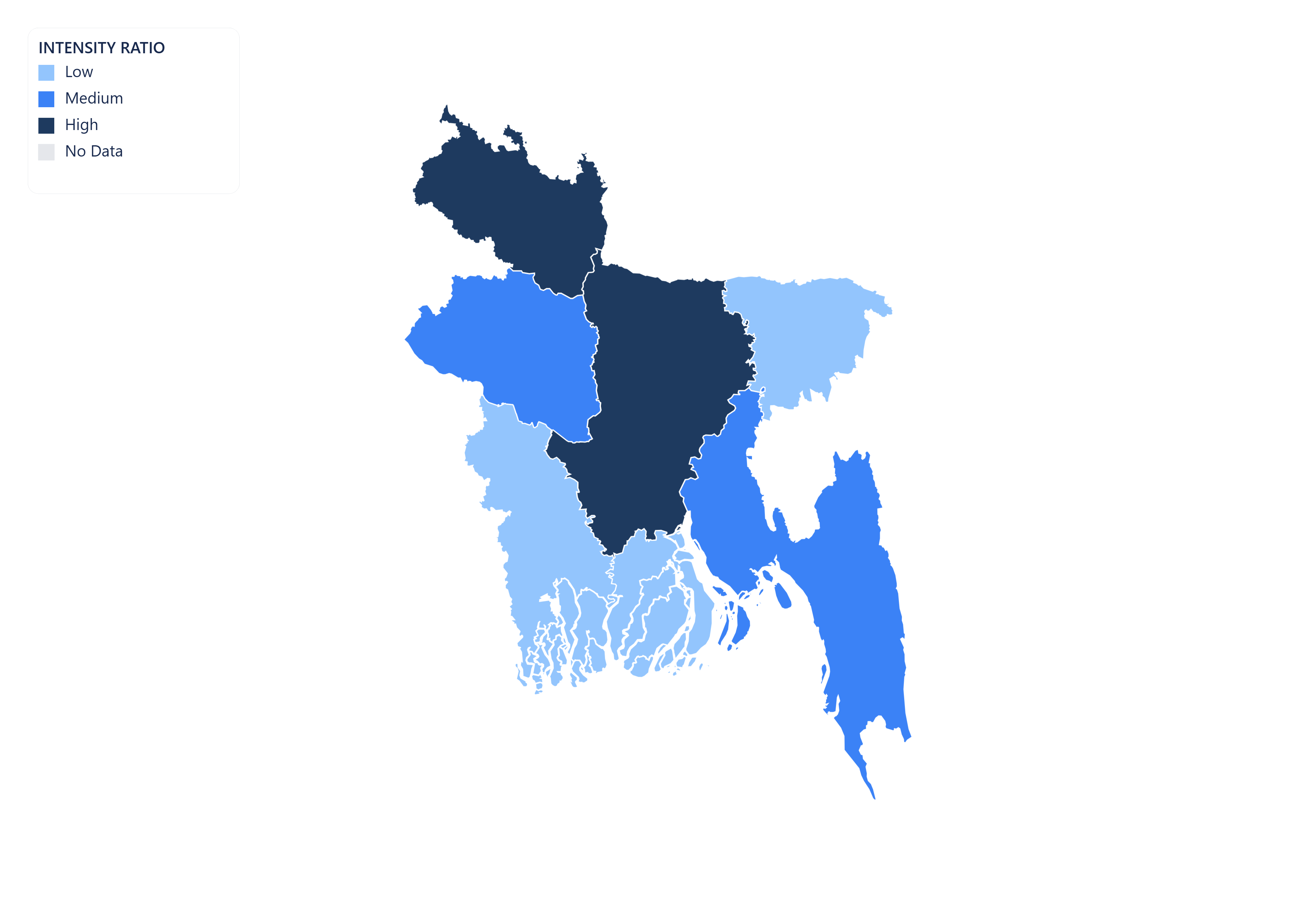 Bangladesh choropleth map