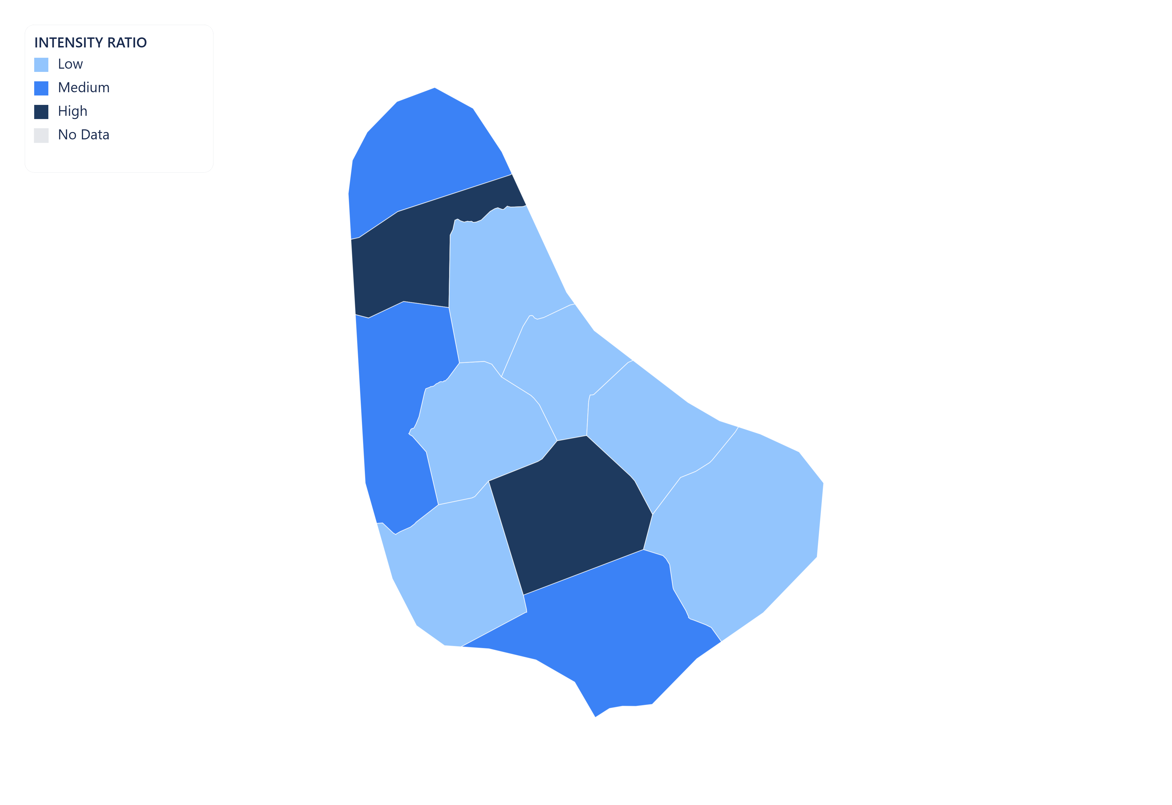 Barbados choropleth map