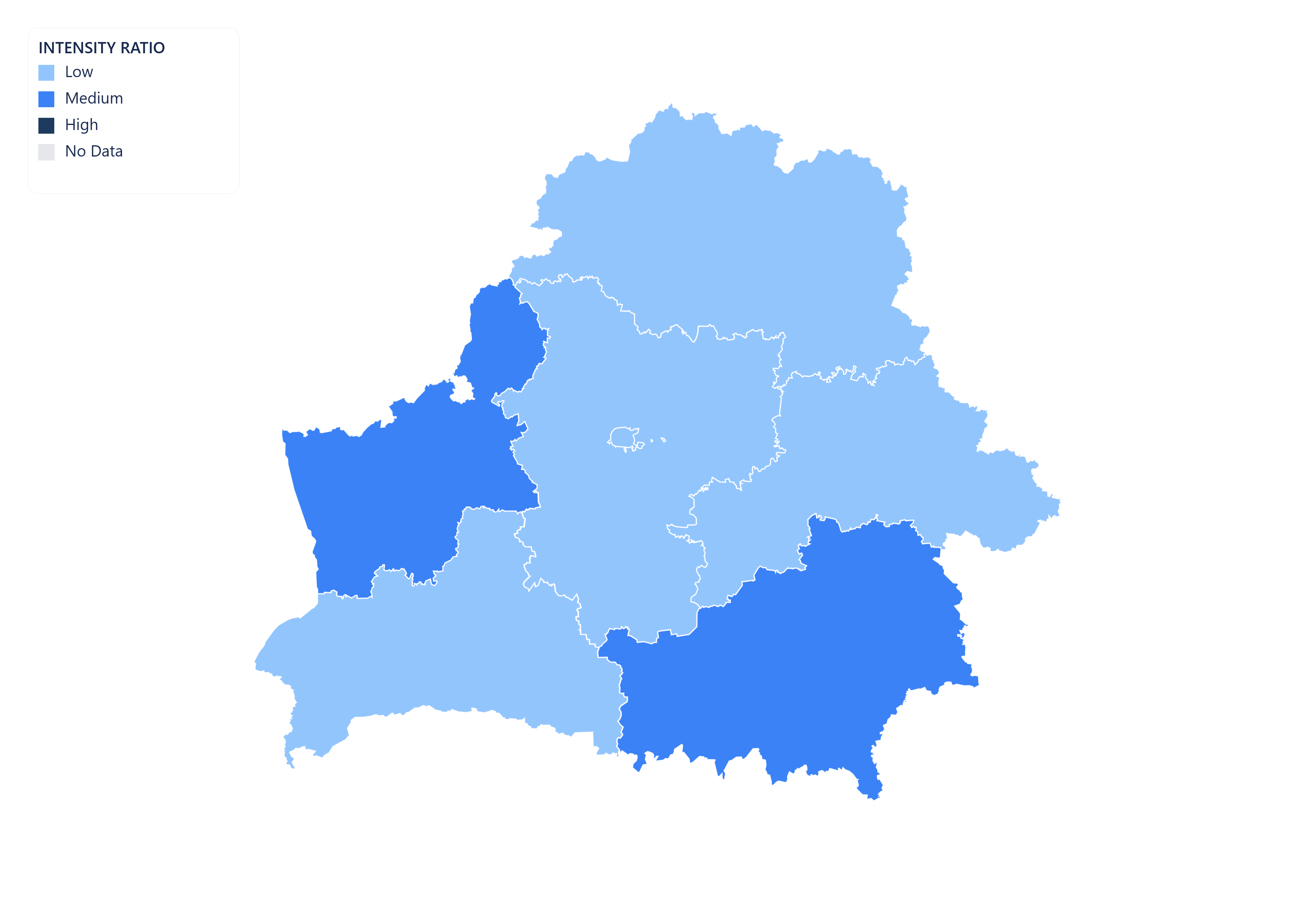 Belarus choropleth map