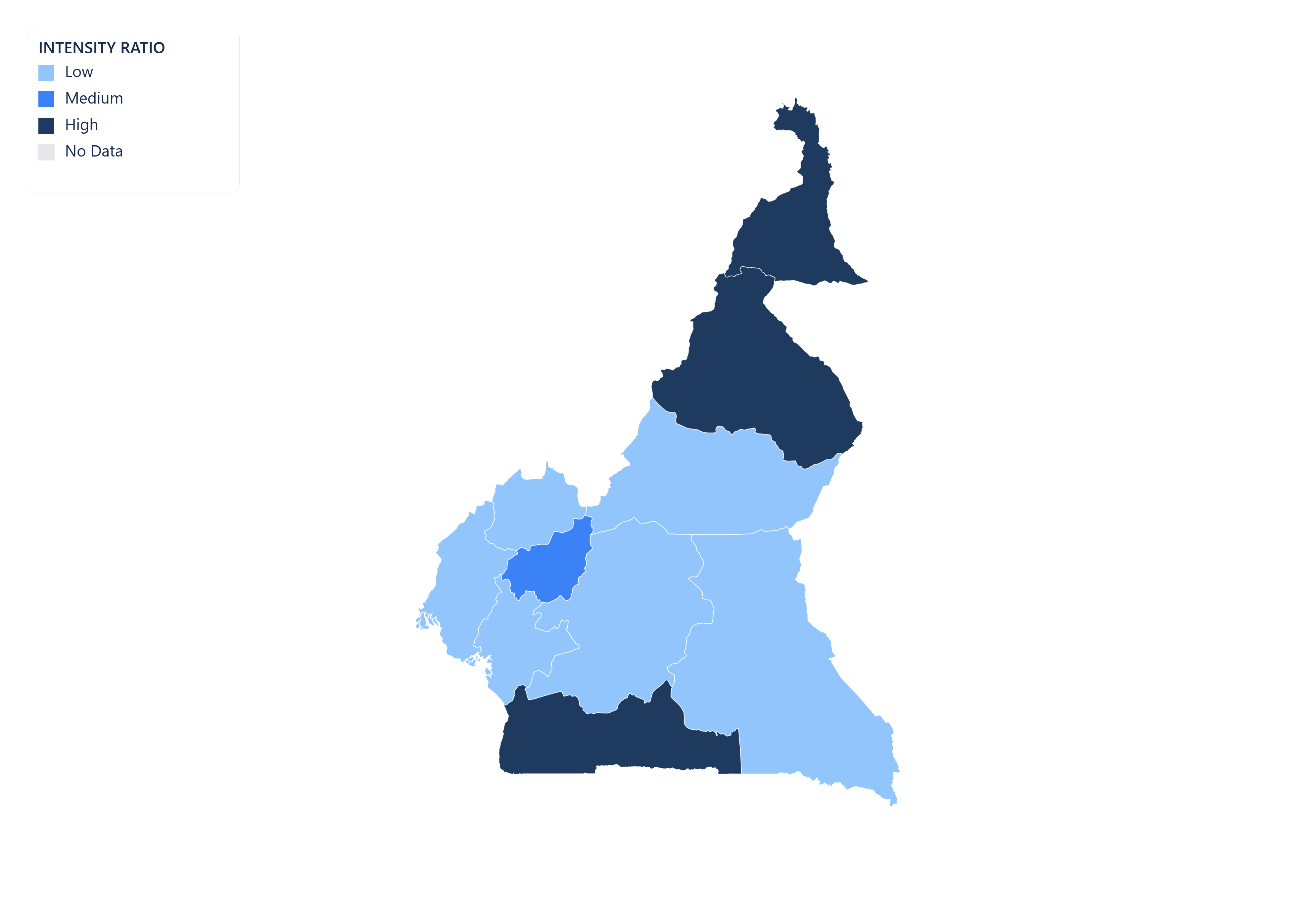 Cameroon choropleth map