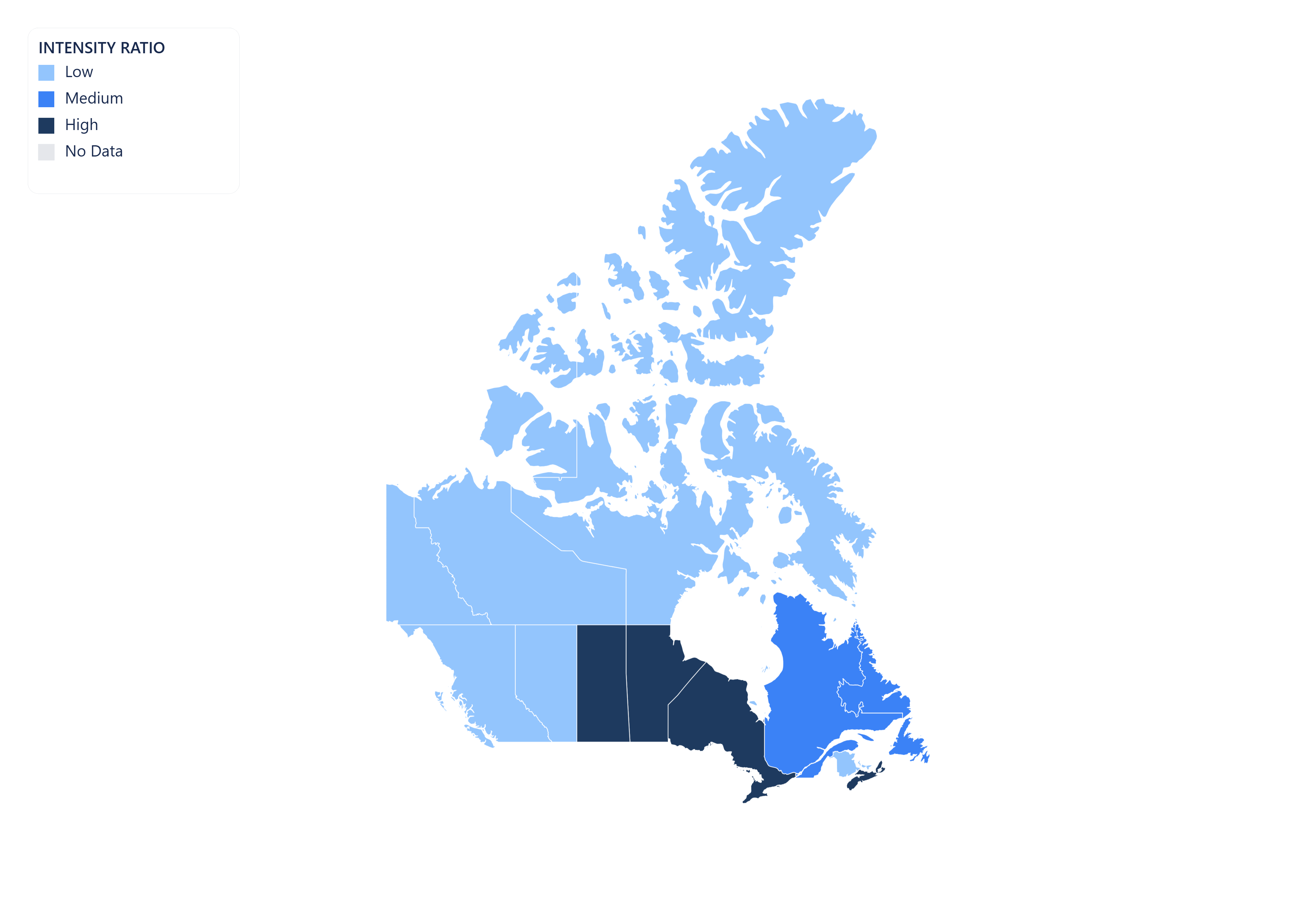 Canada choropleth map