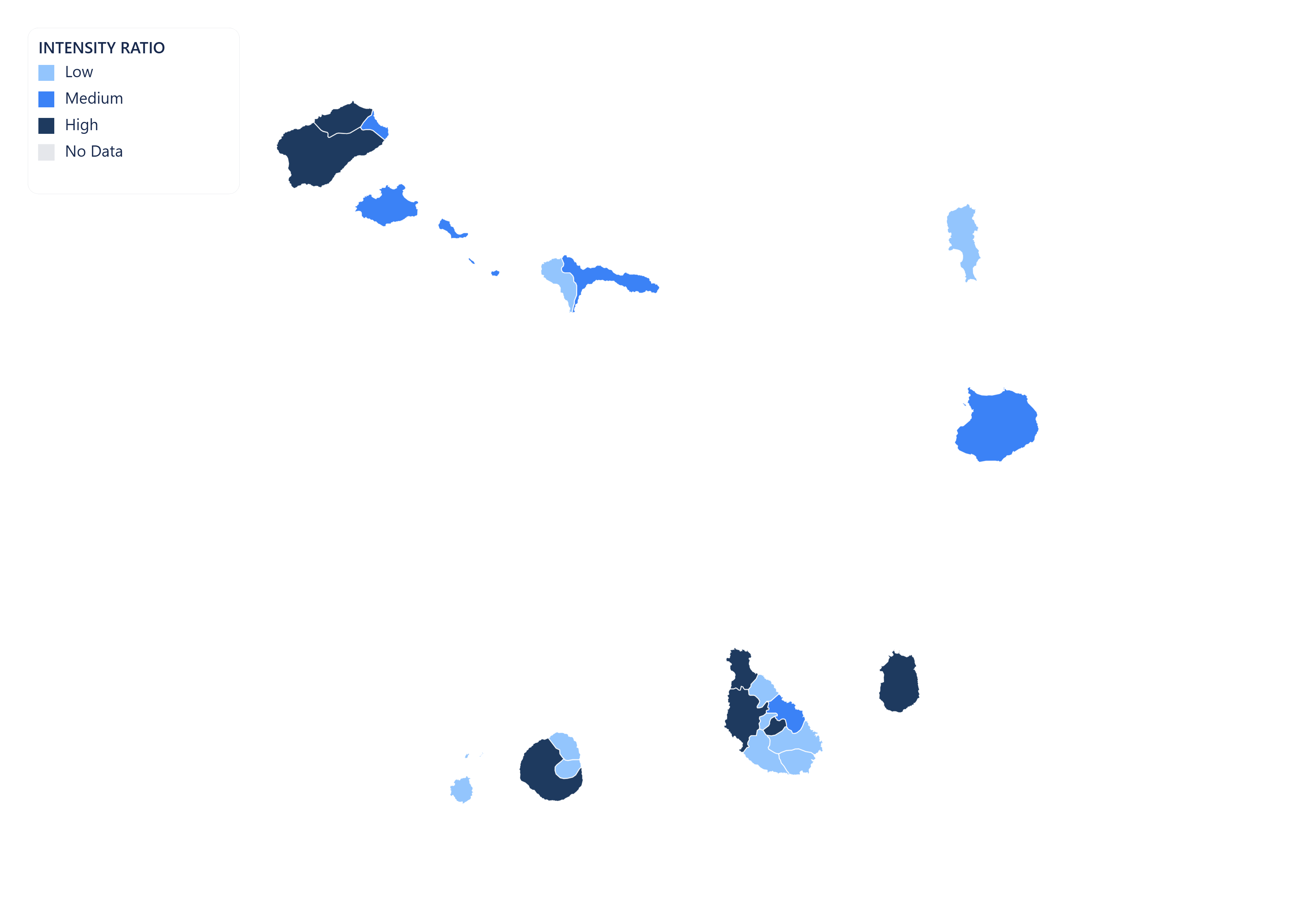 Cape Verde choropleth map