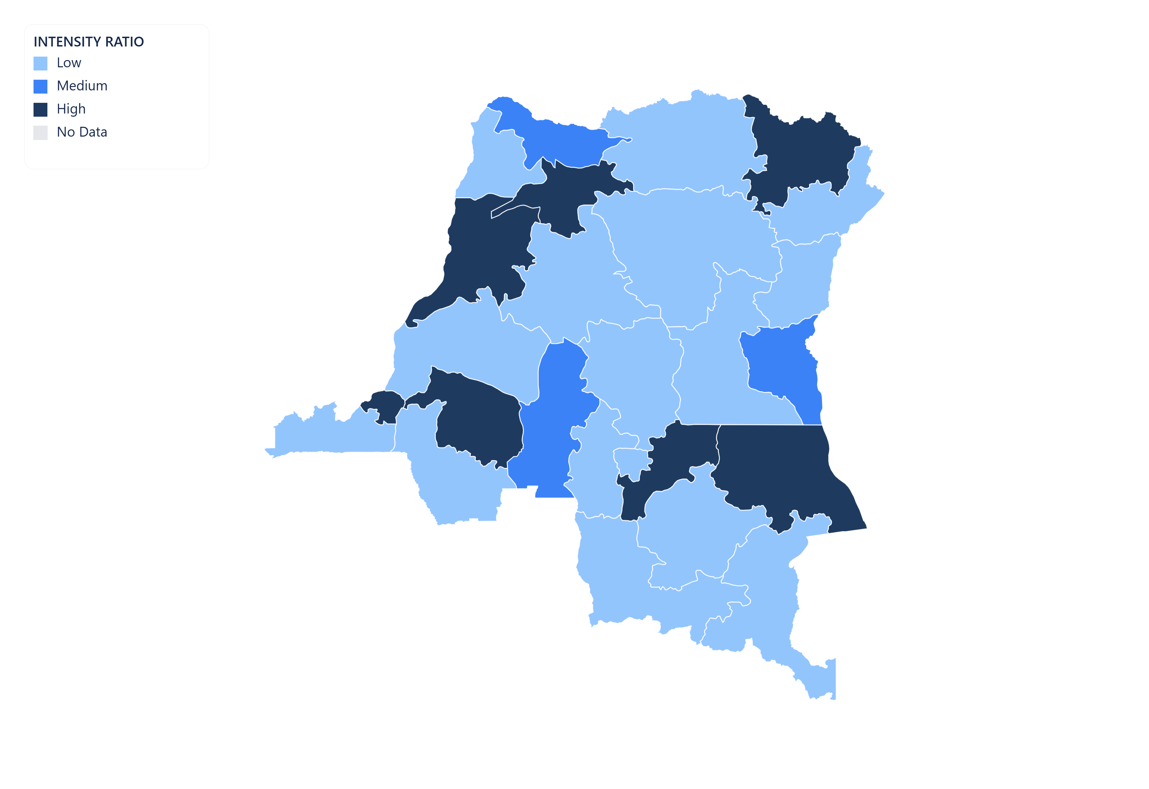 Republic of the Congo choropleth map