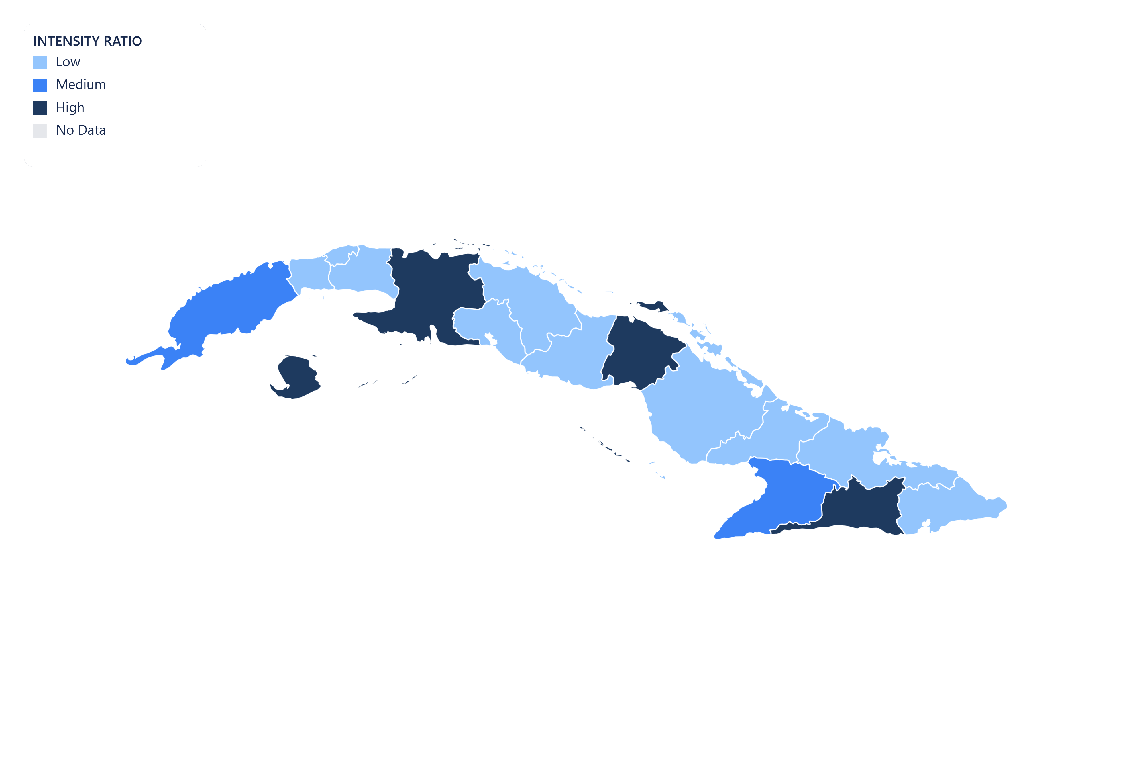 Cuba choropleth map