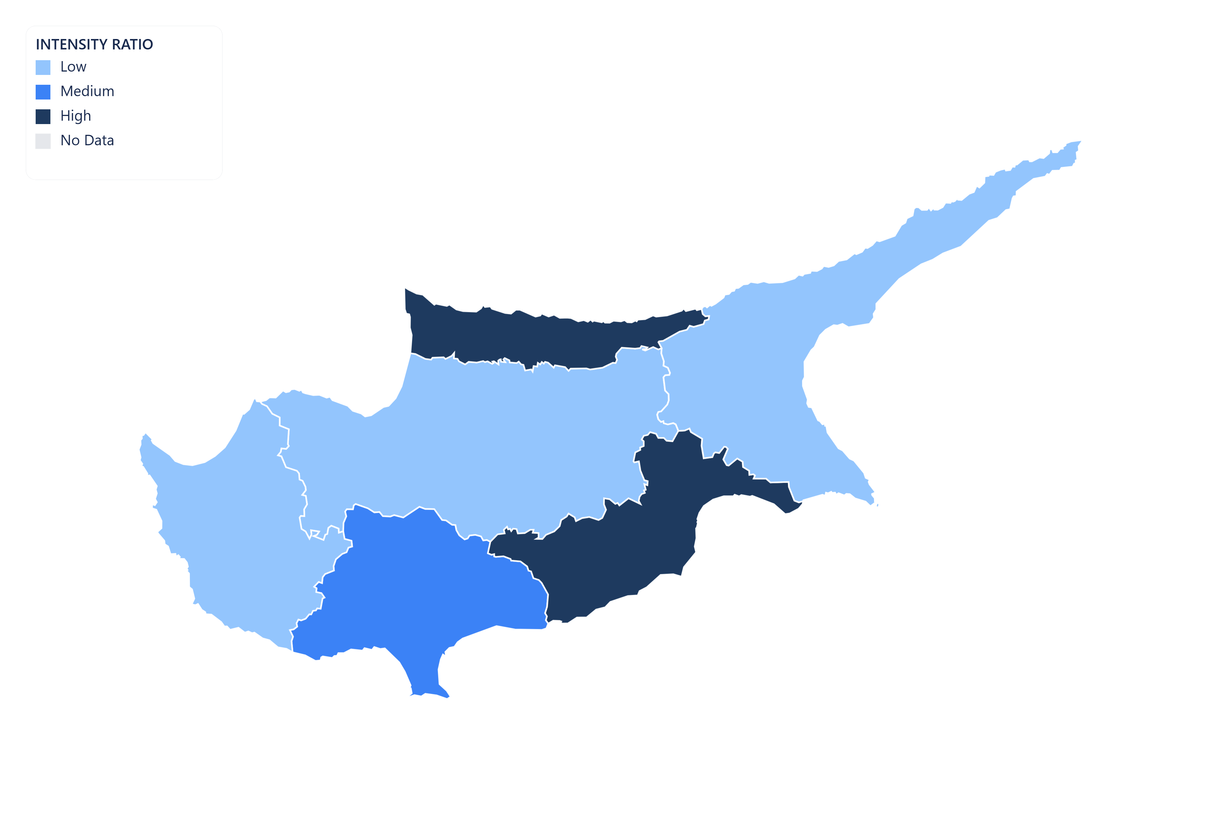 Cyprus choropleth map