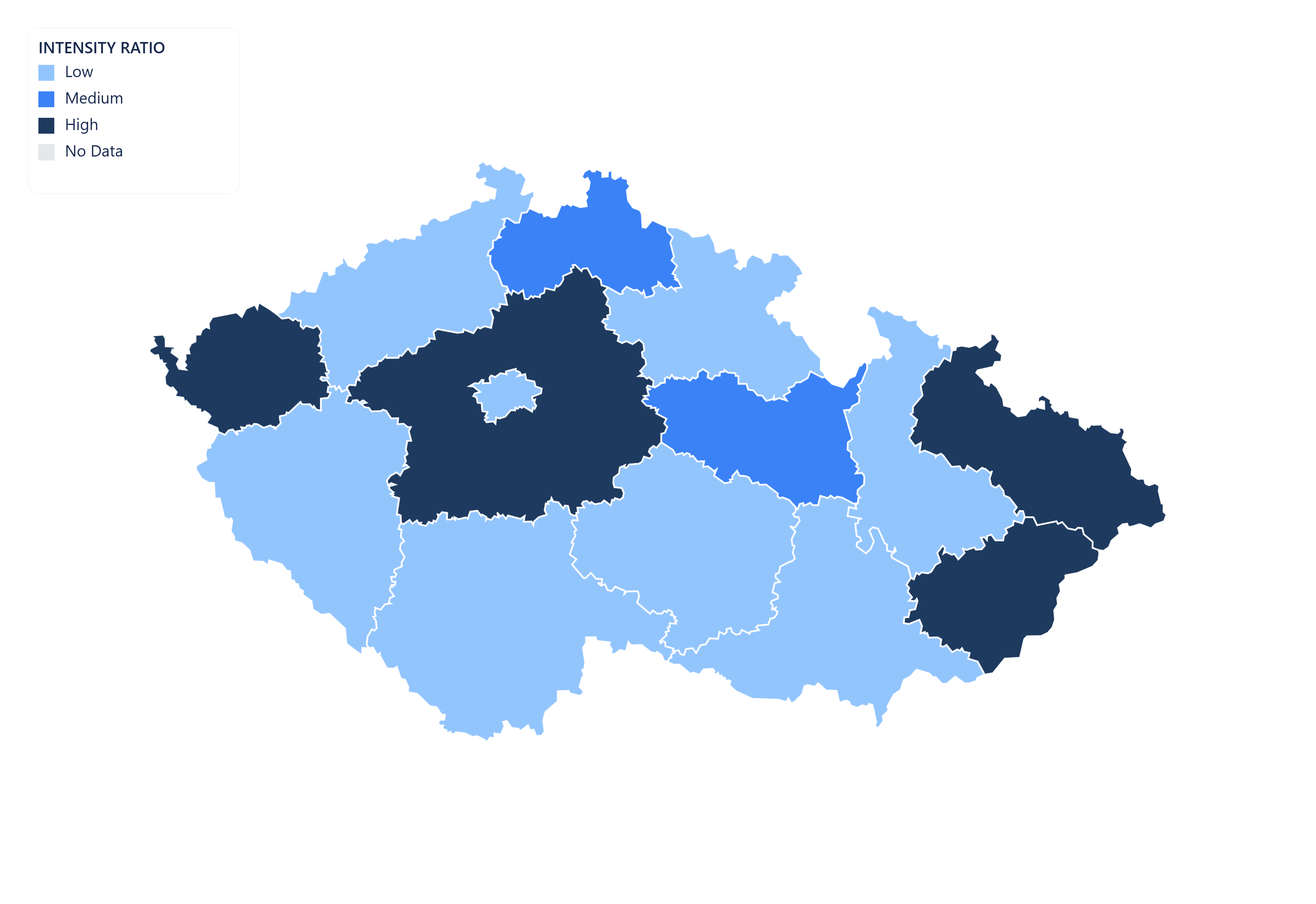 Czech Republic choropleth map