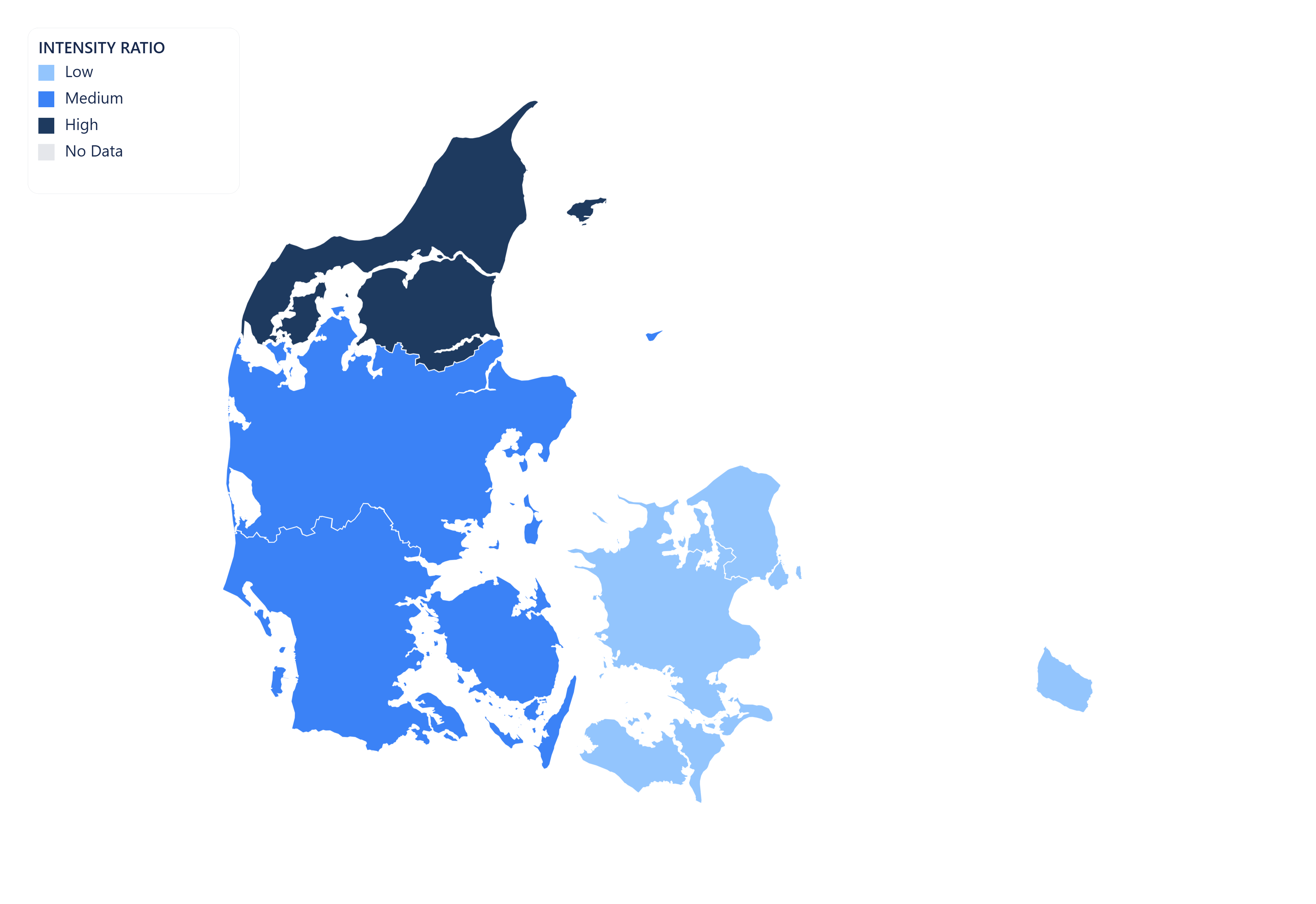 Denmark choropleth map