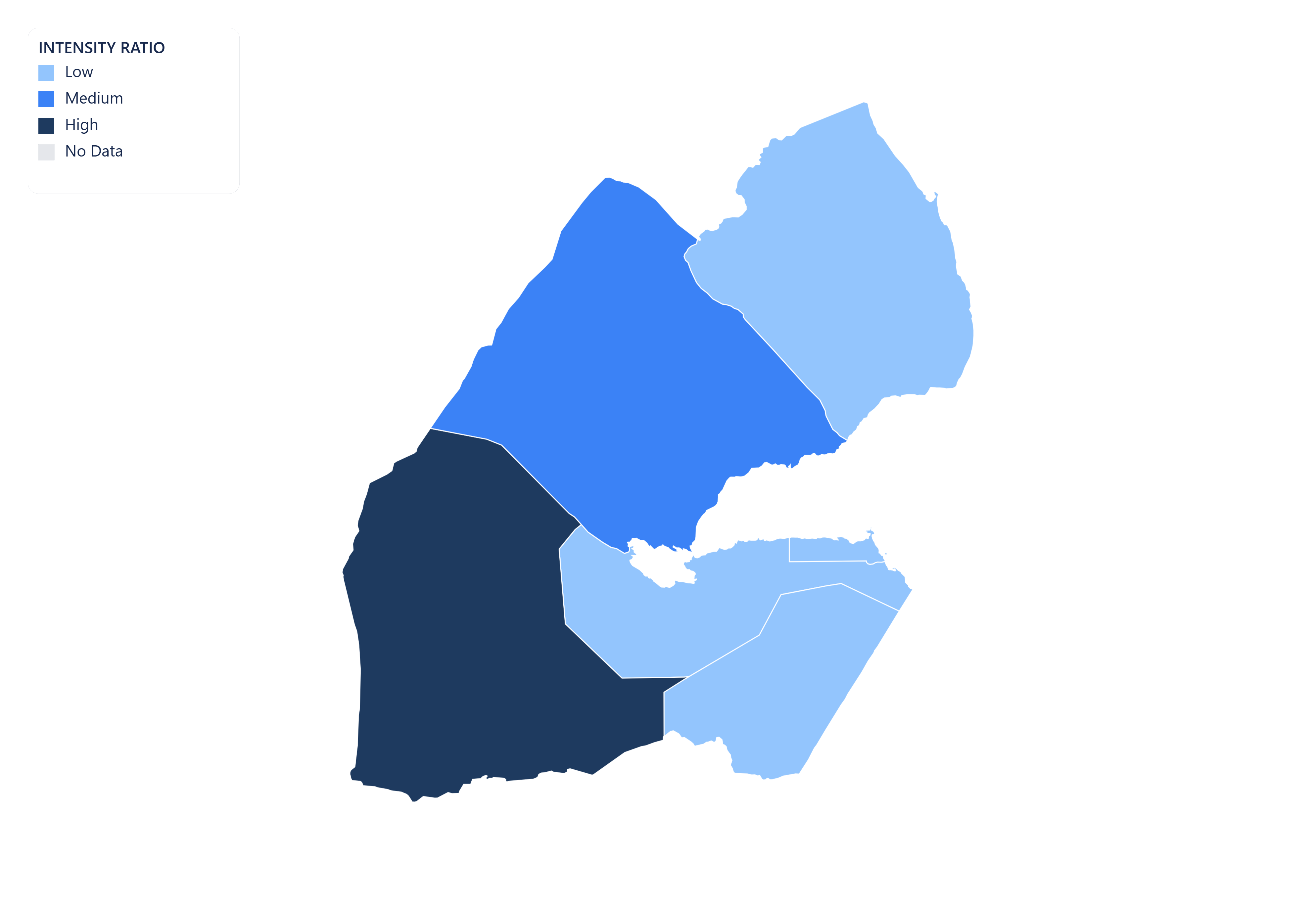 Djibouti choropleth map