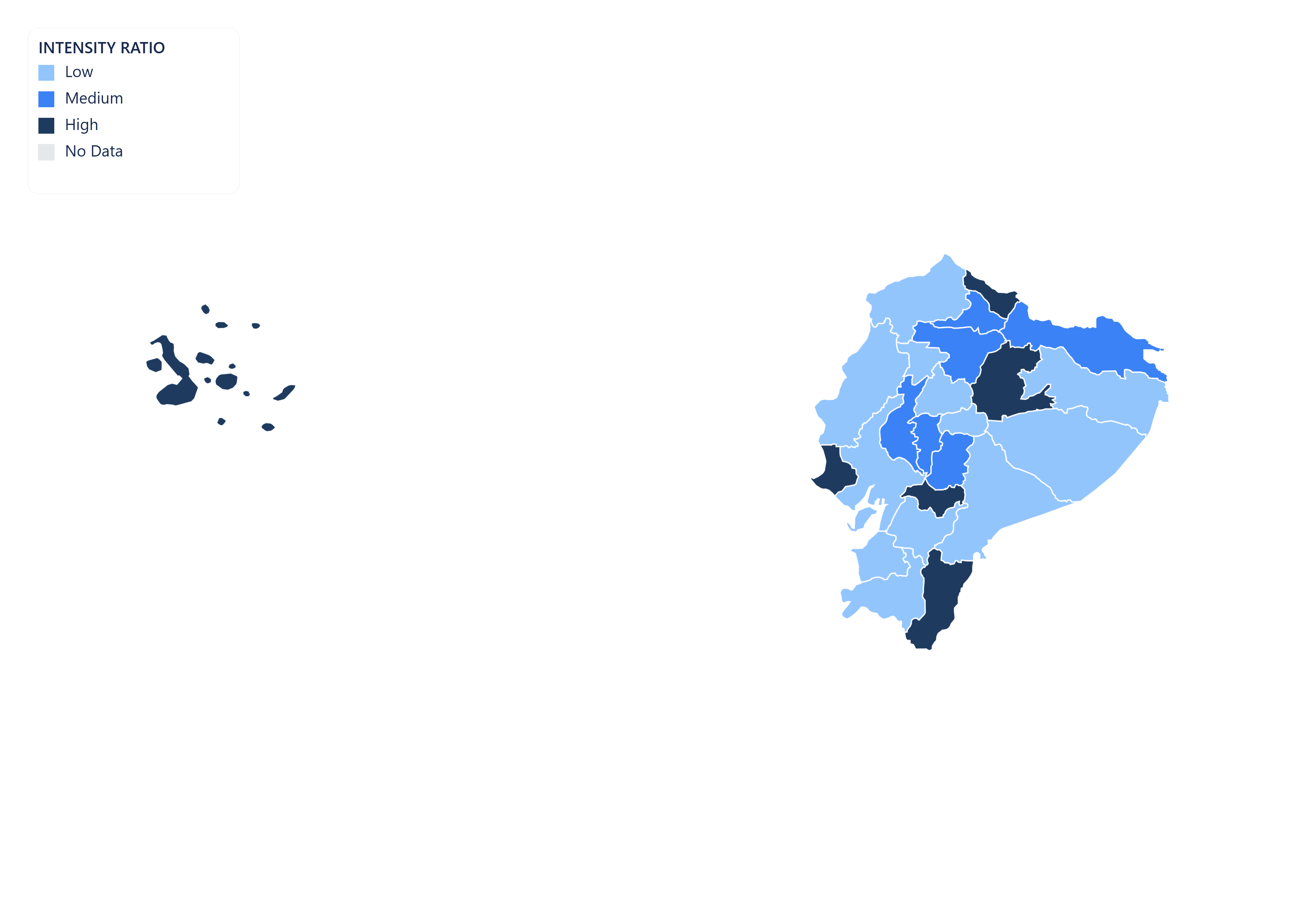 Ecuador choropleth map