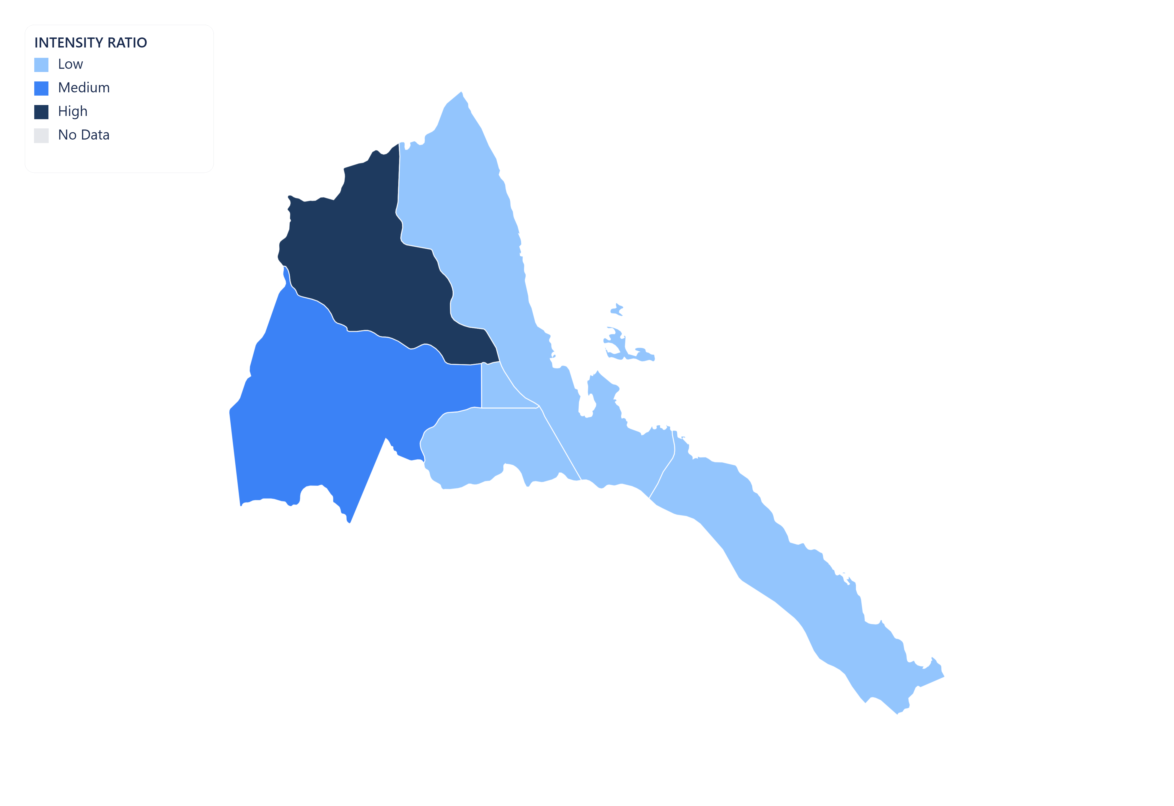 Eritrea choropleth map