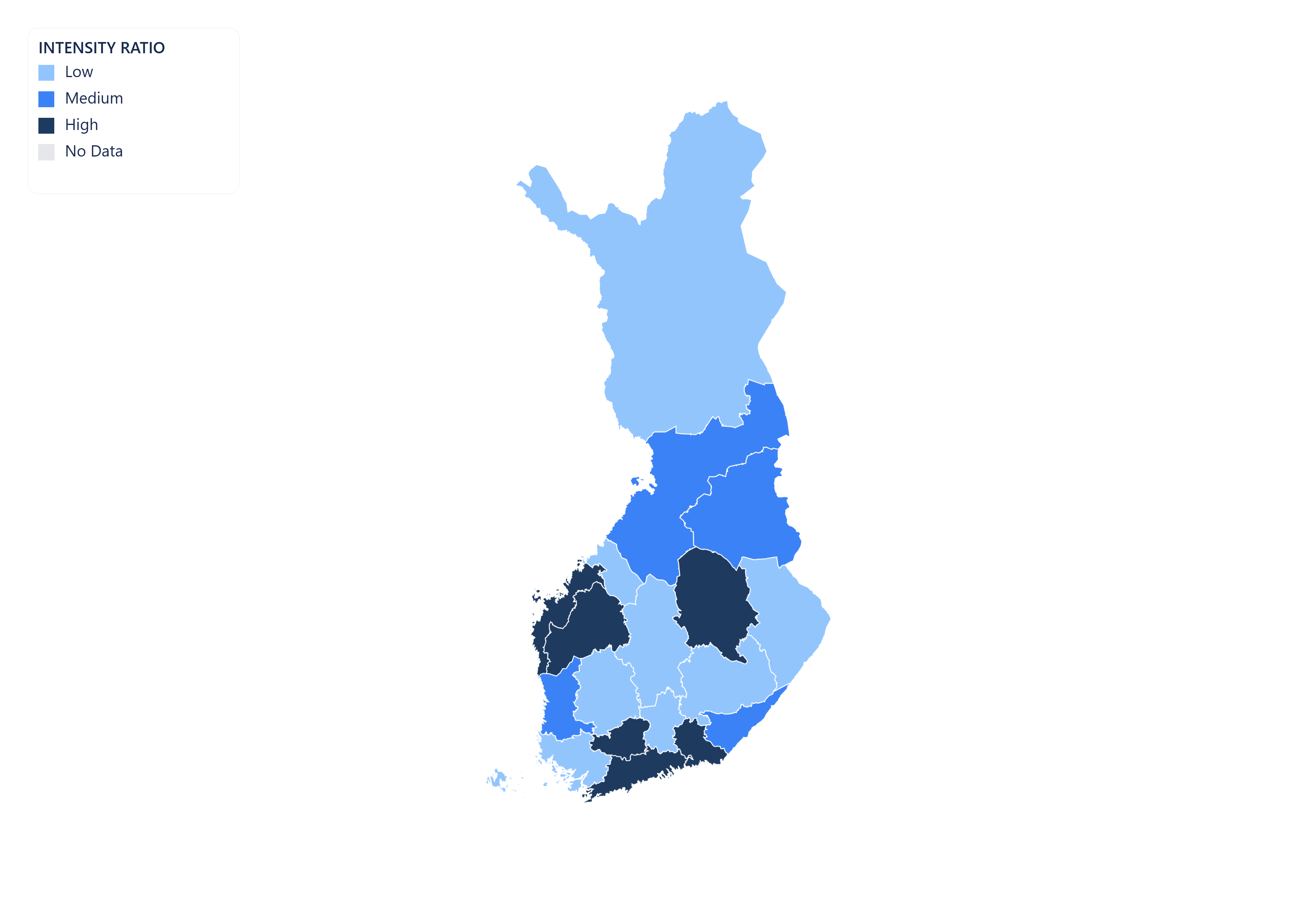 Finland choropleth map