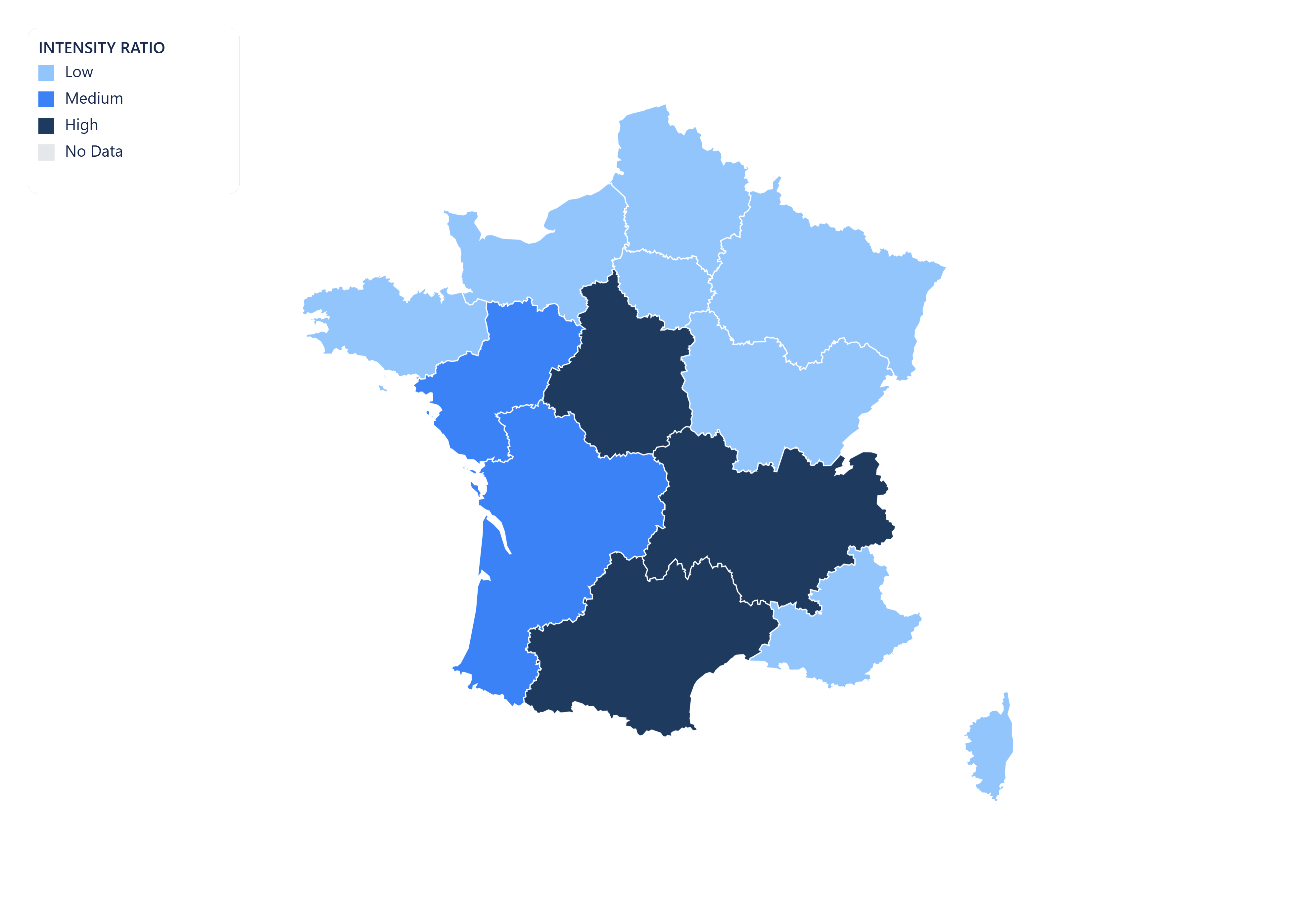 France choropleth map