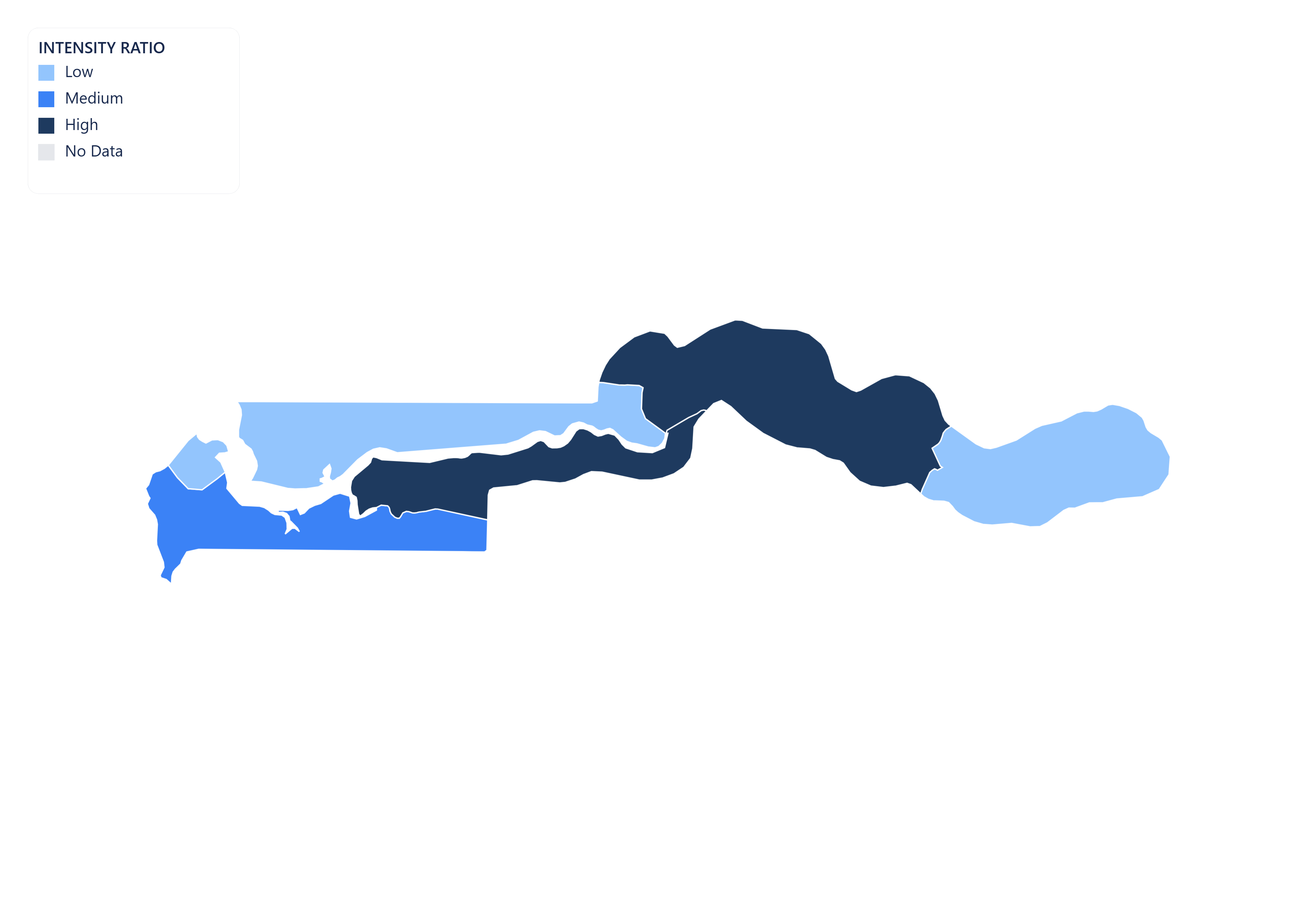 Gambia choropleth map
