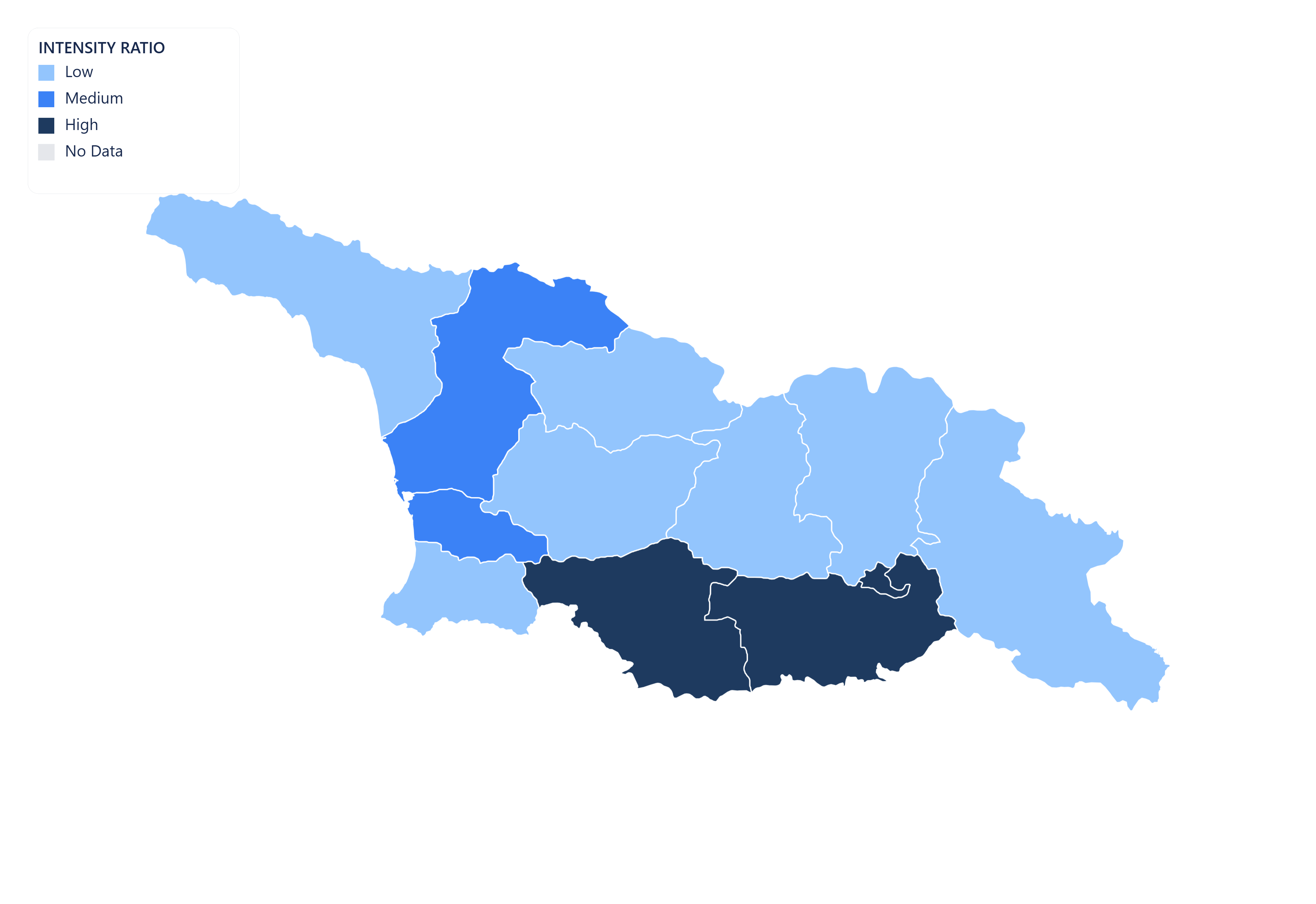 Georgia choropleth map