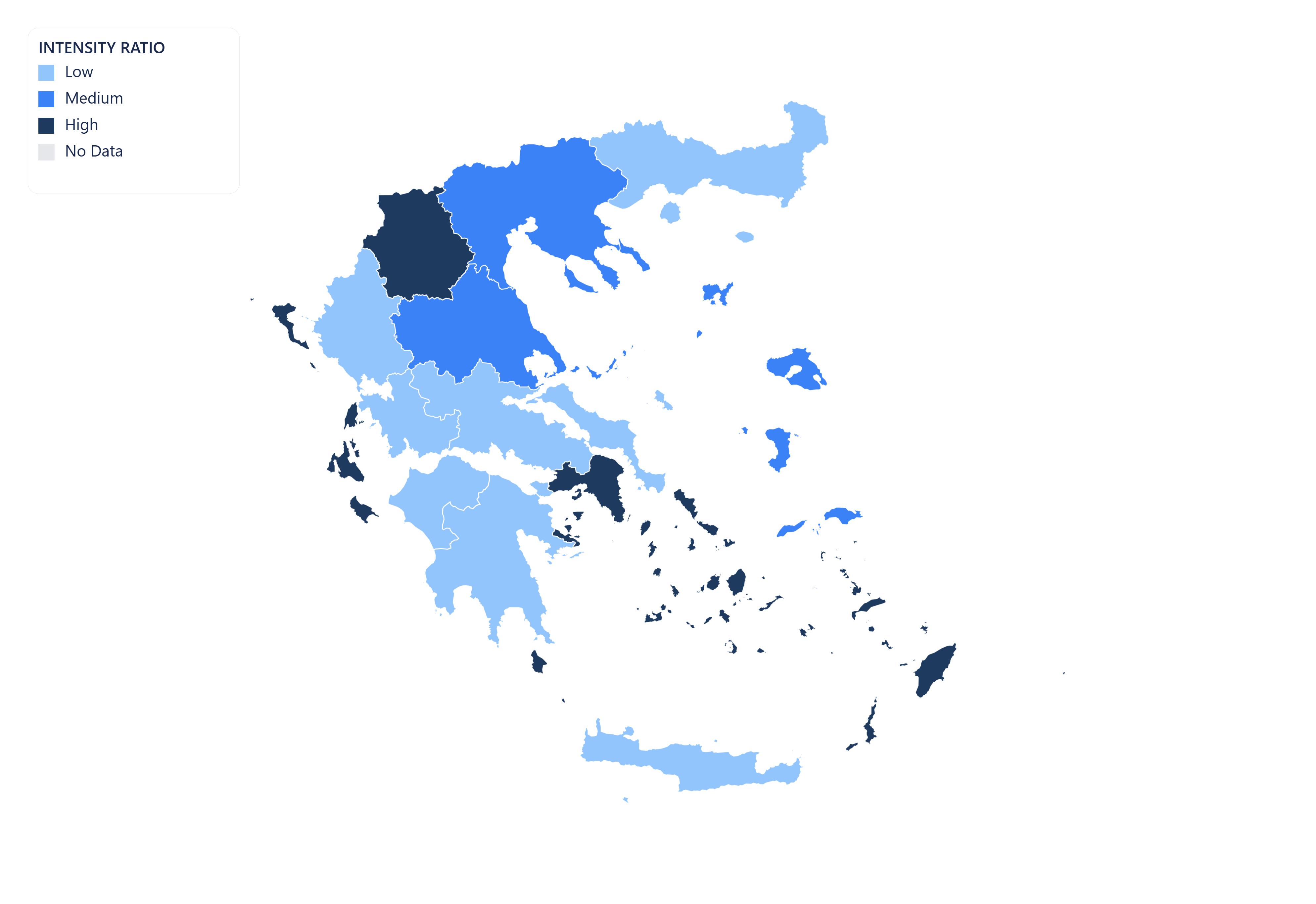 Greece choropleth map