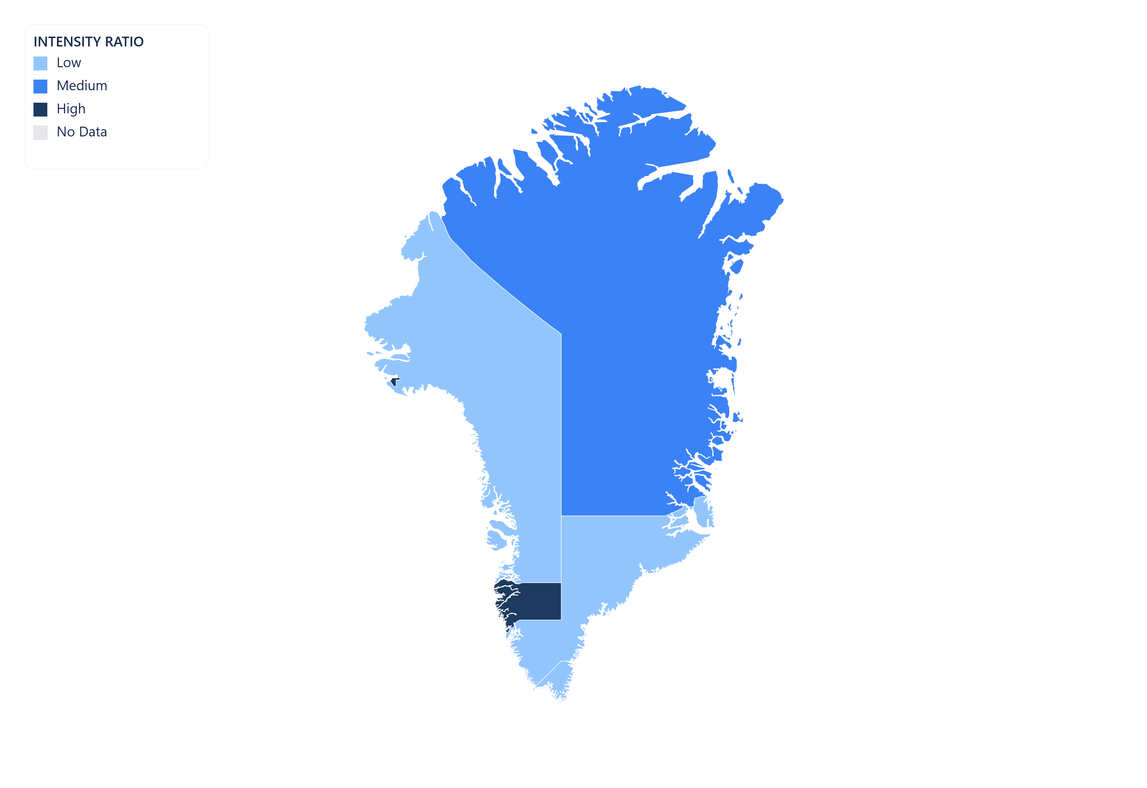 Greenland choropleth map