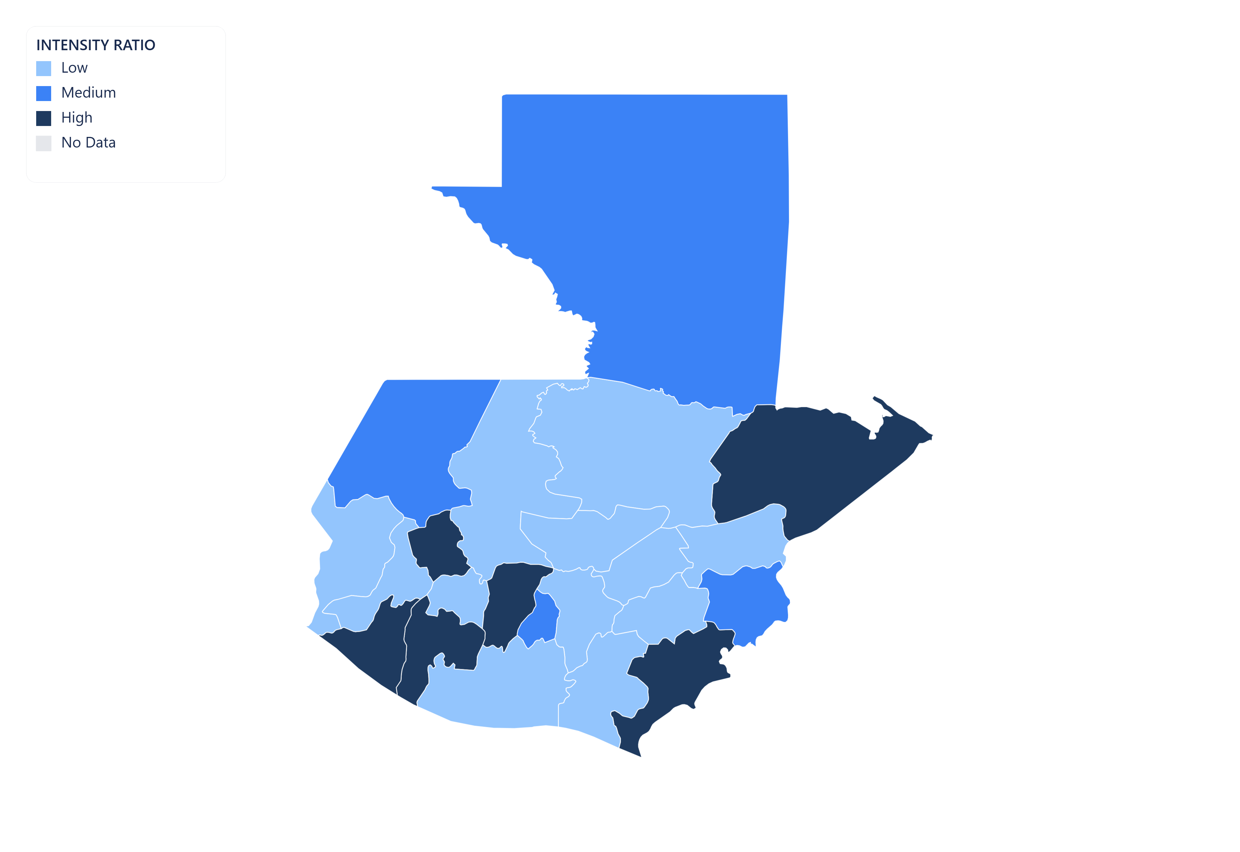 Guatemala choropleth map