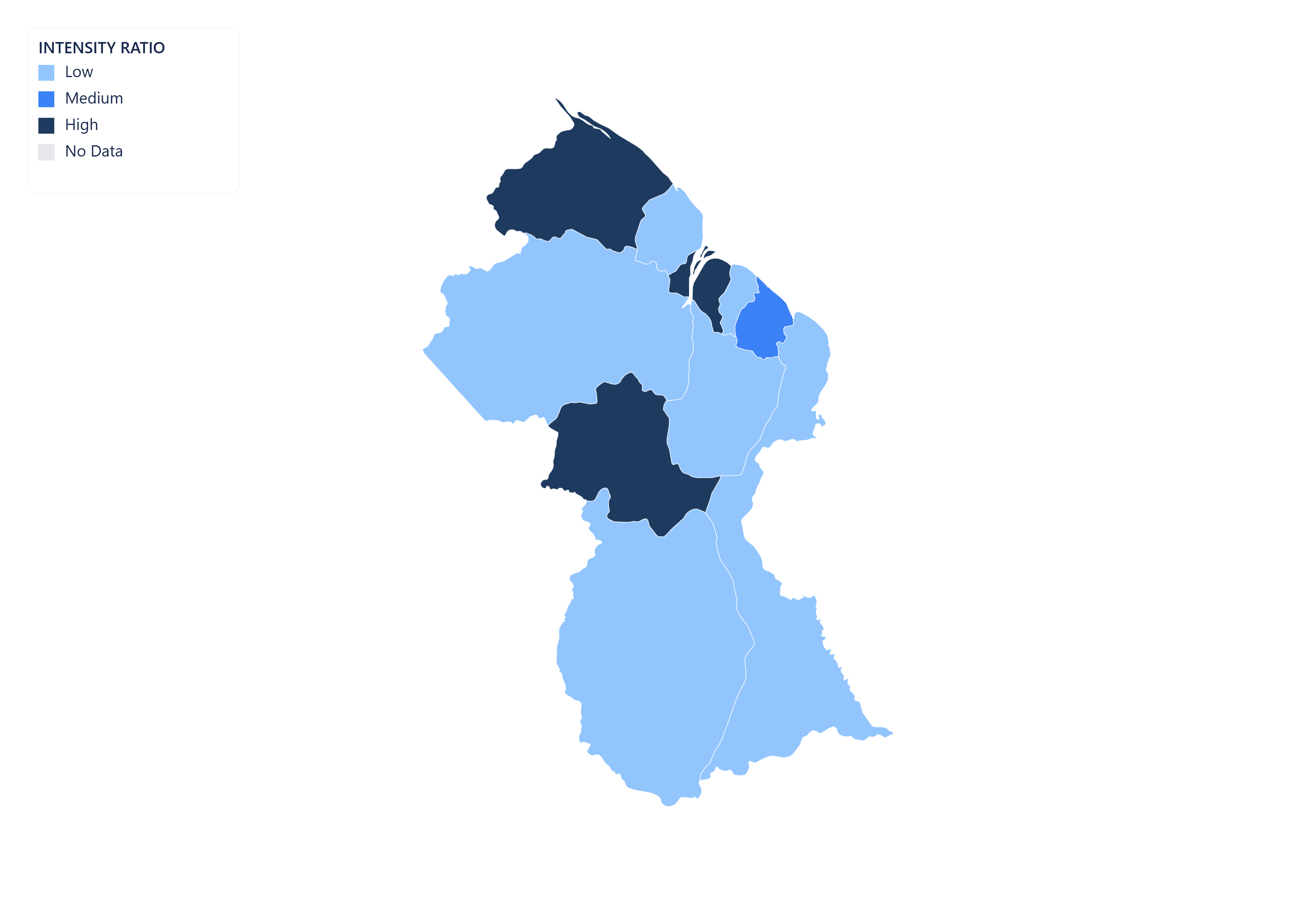 Guyana choropleth map
