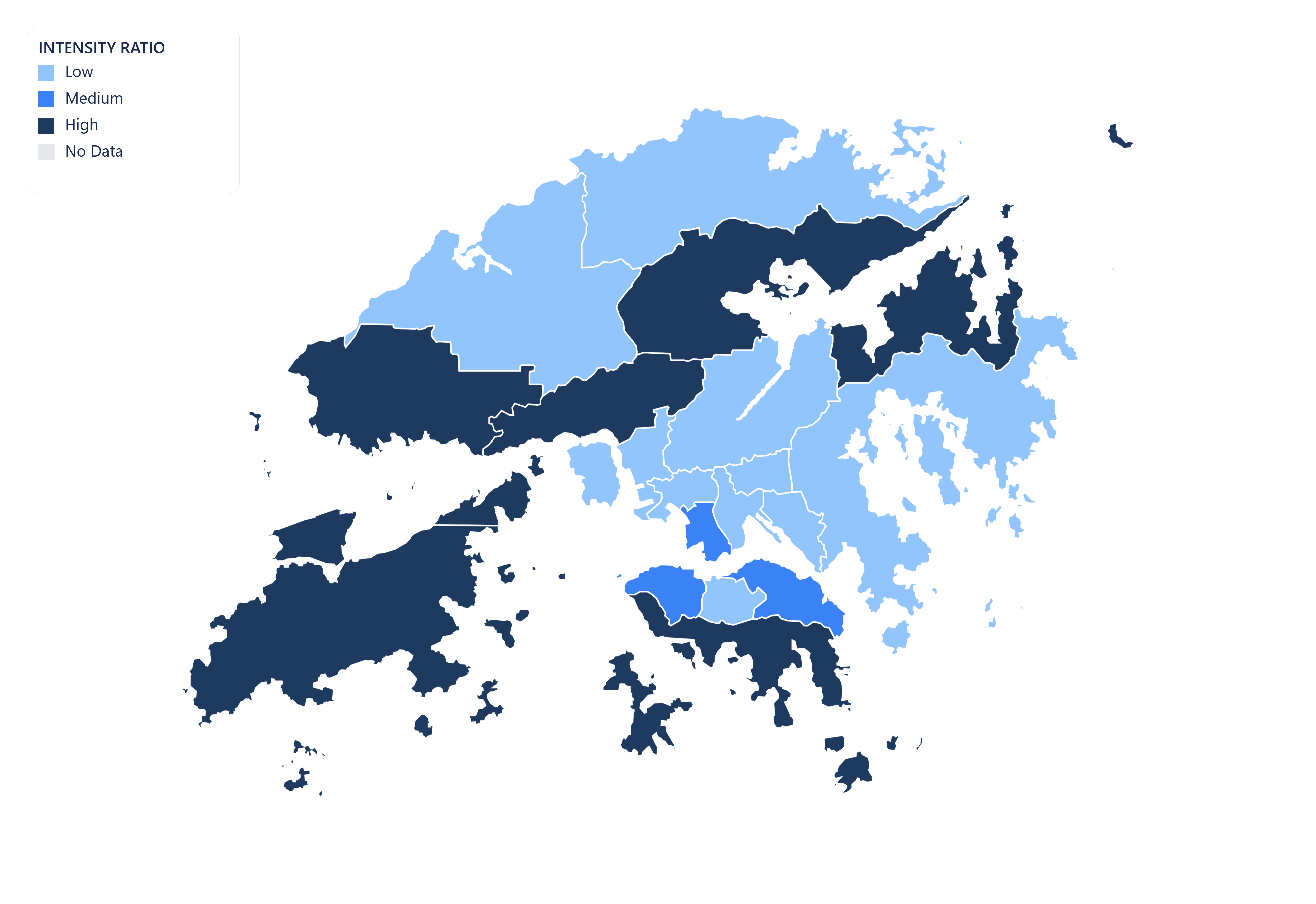 Hong Kong choropleth map