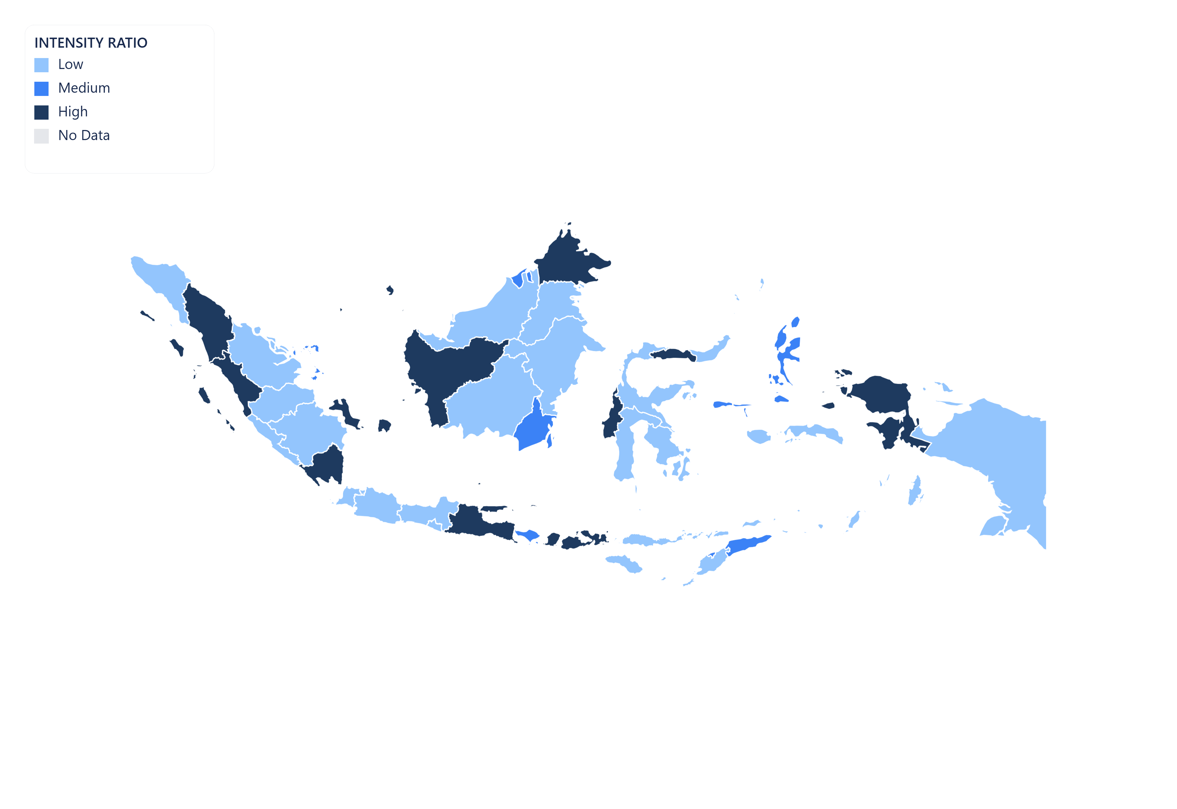 Indonesia choropleth map