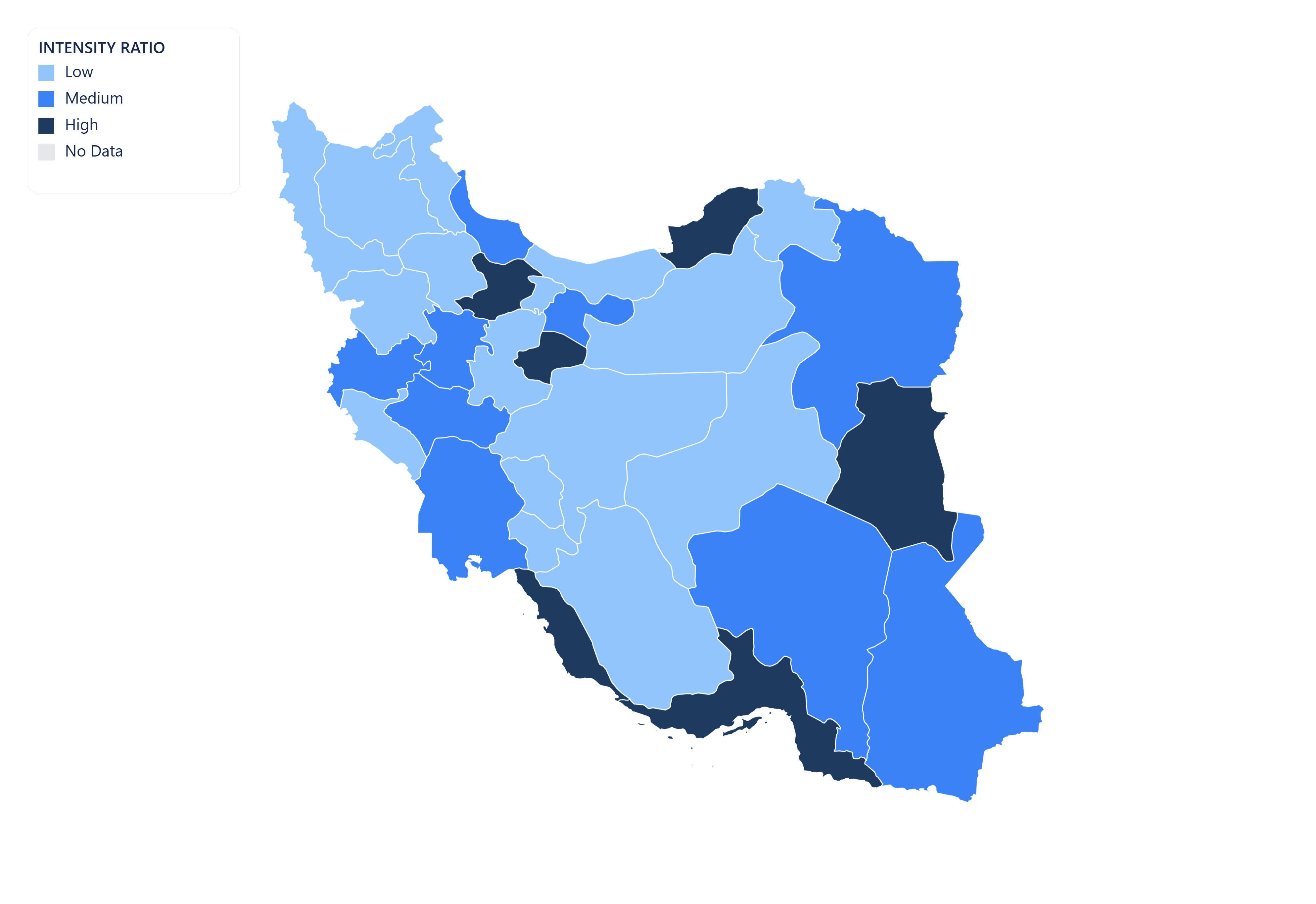 Iran choropleth map
