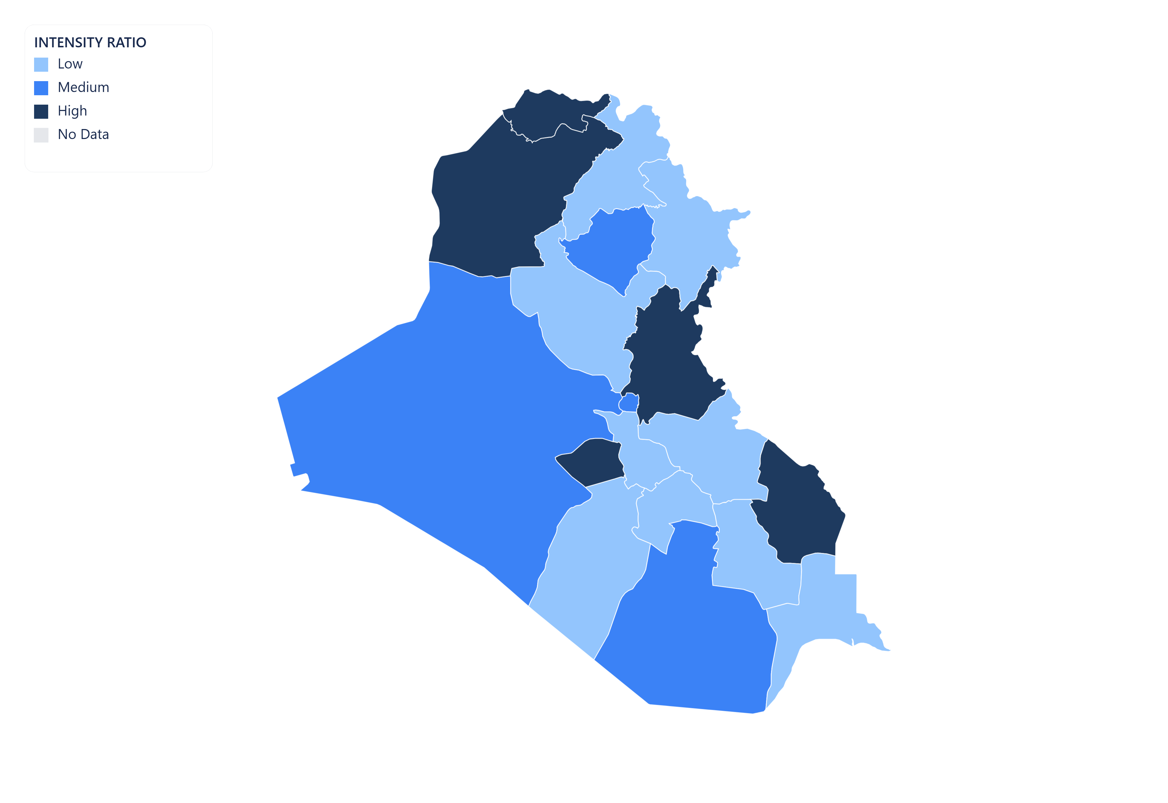 Iraq choropleth map