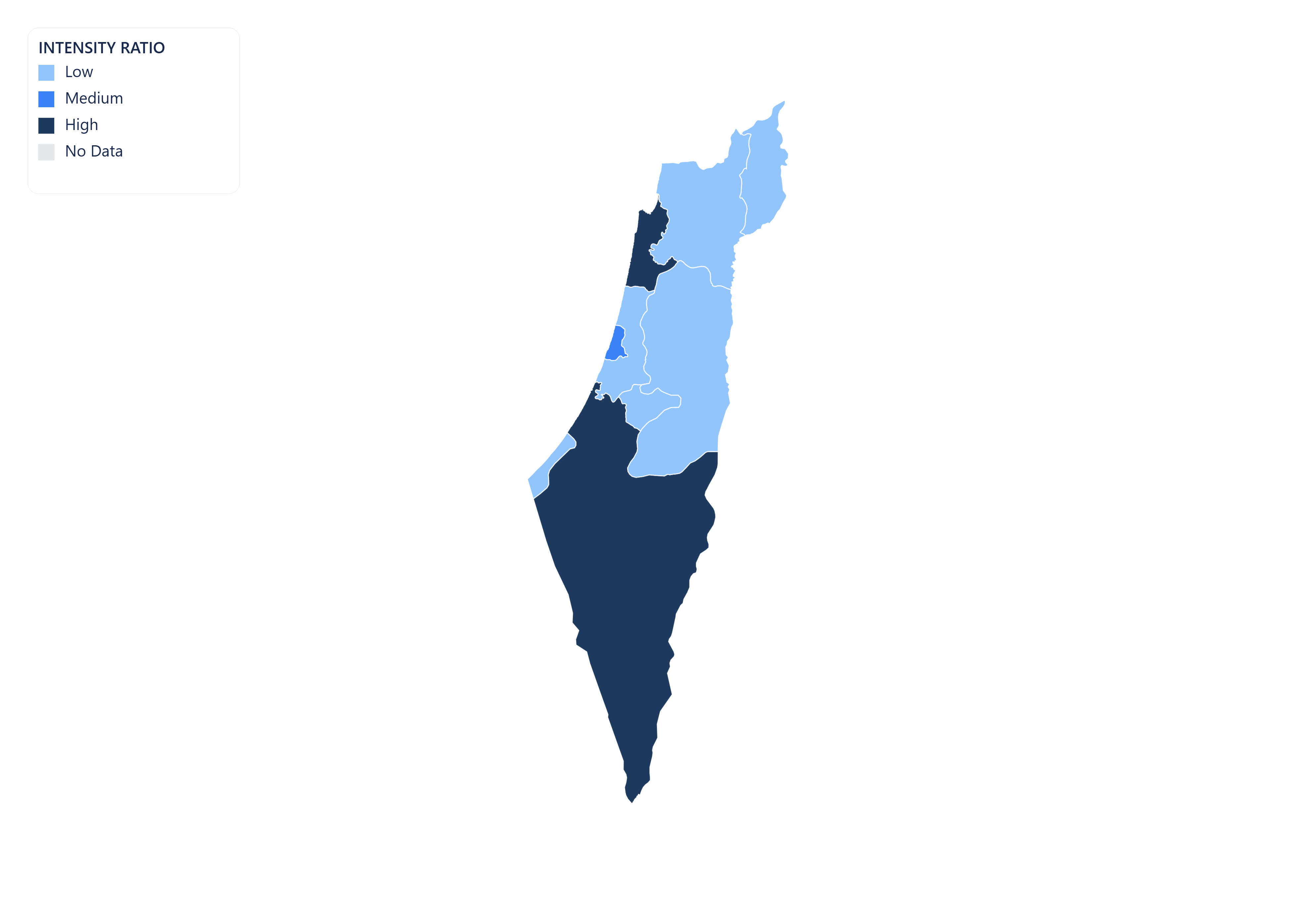 Israel choropleth map