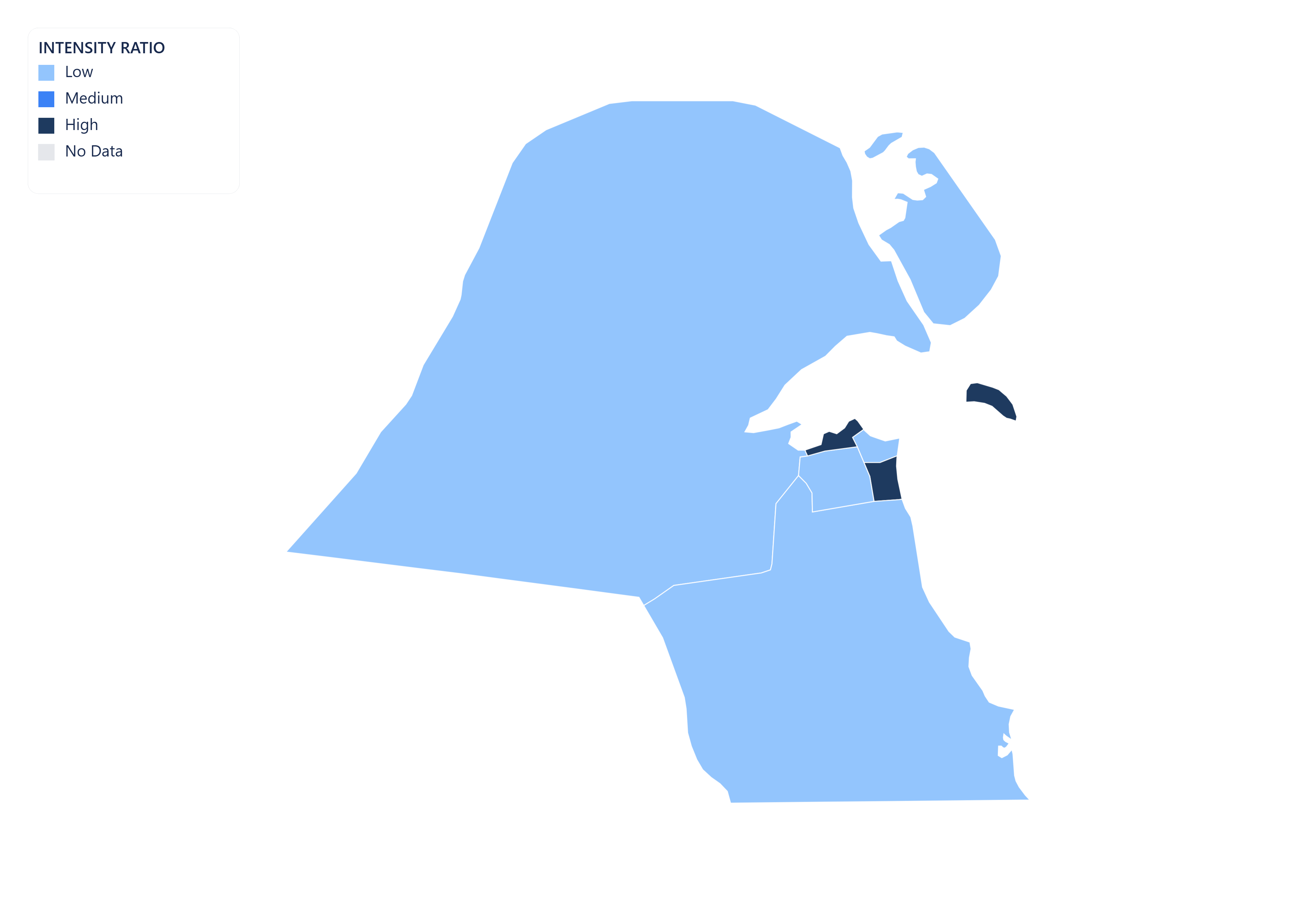 Kuwait choropleth map