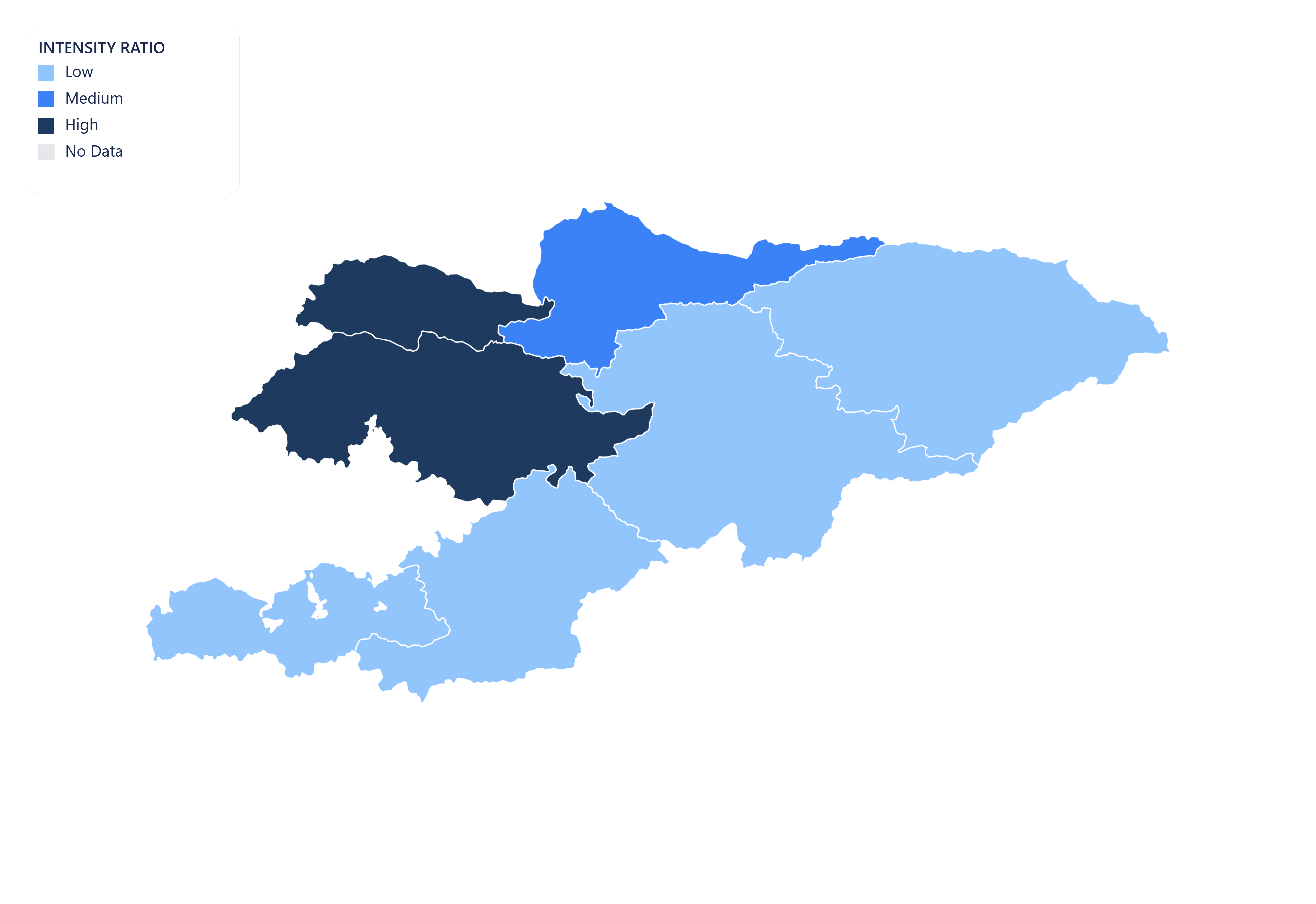 Kyrgyzstan choropleth map