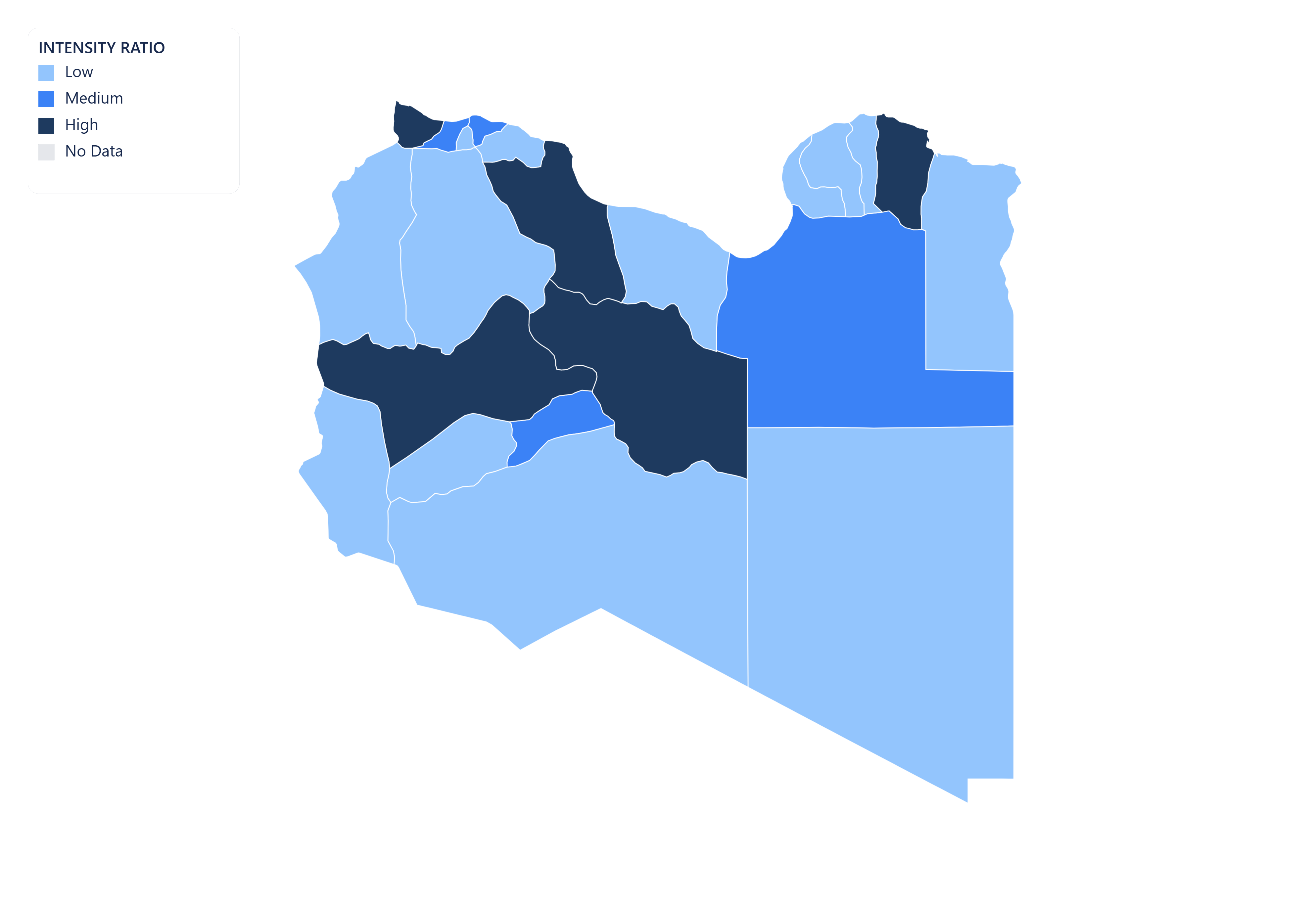 Libya choropleth map