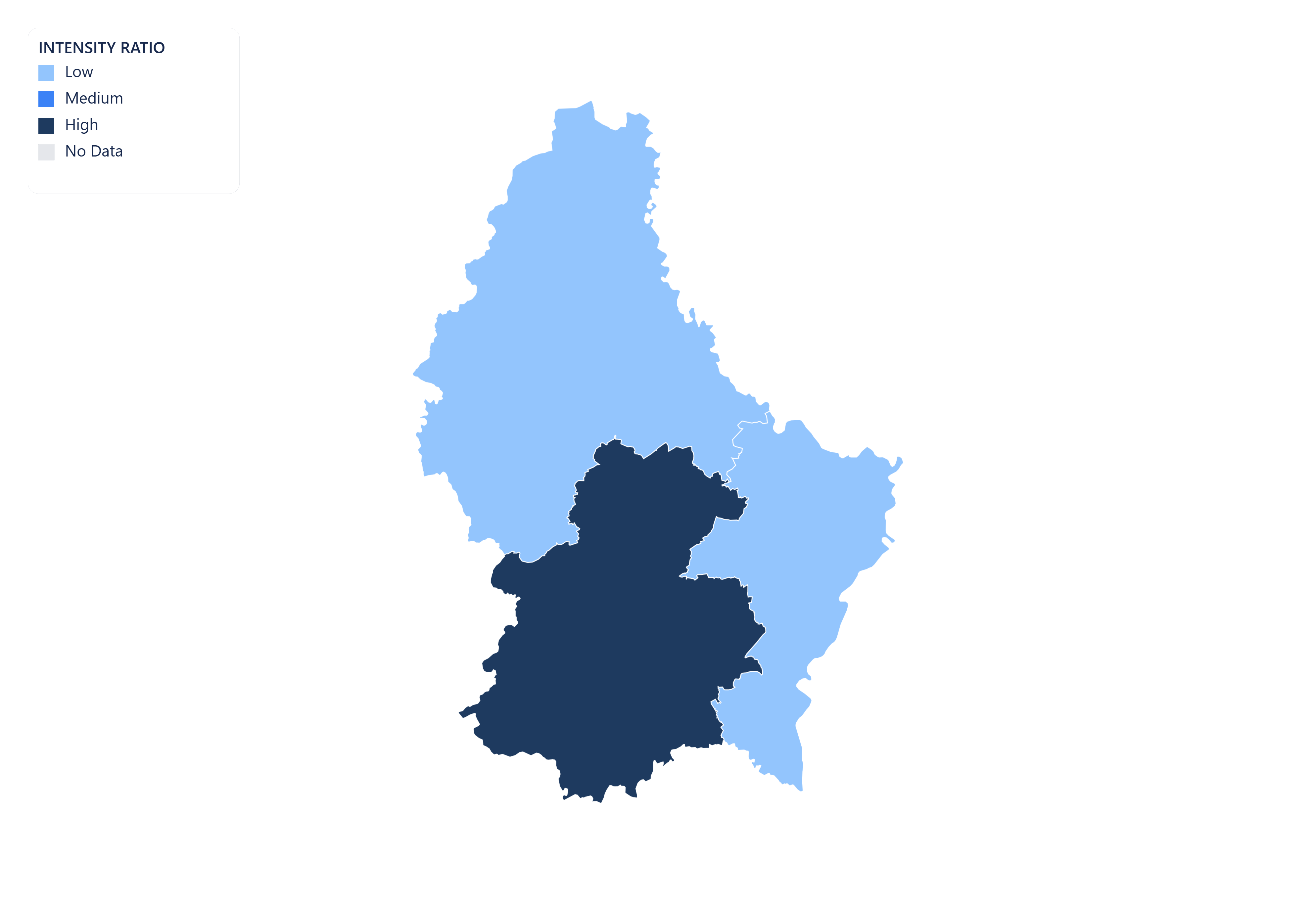 Luxembourg choropleth map