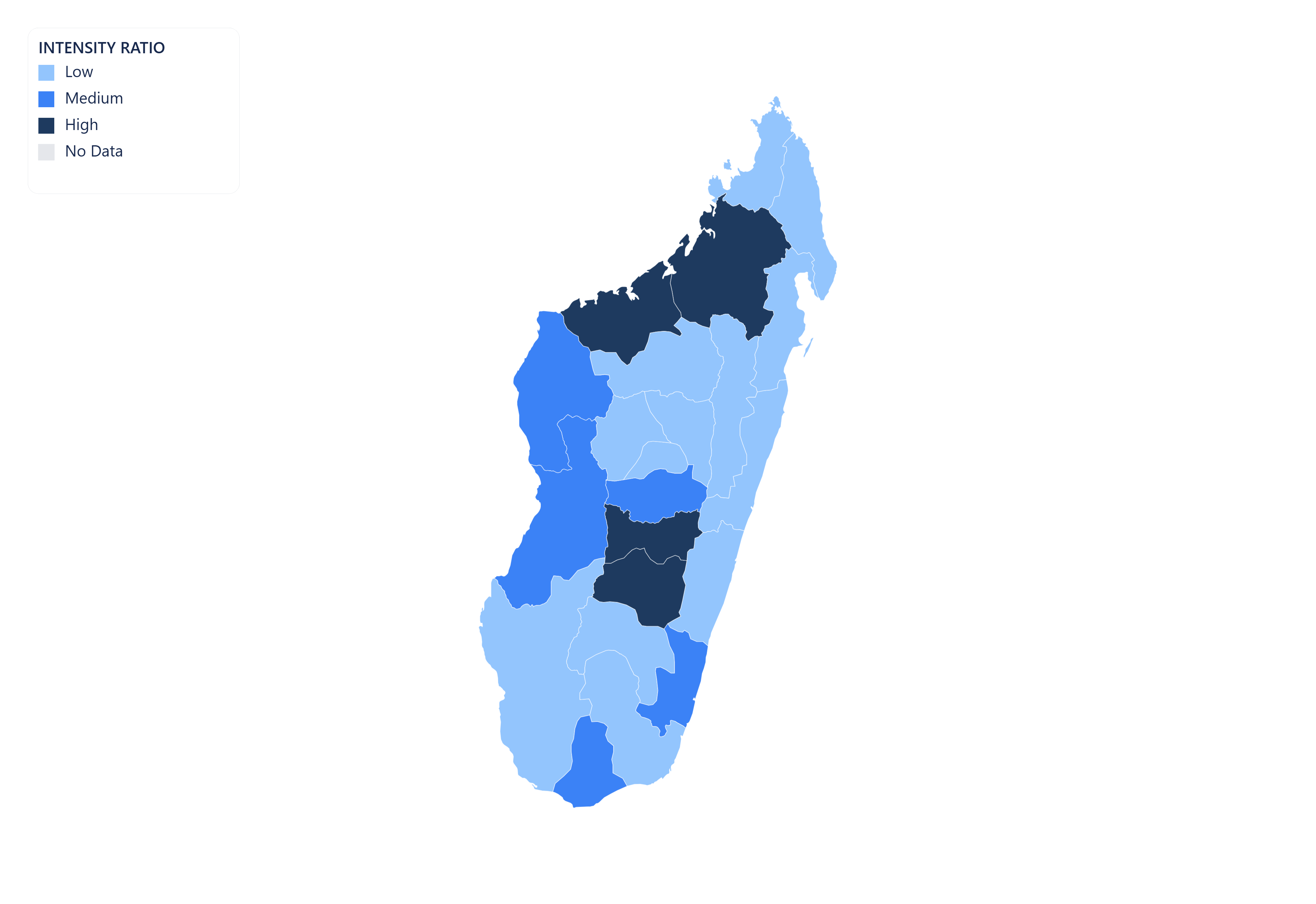 Madagascar choropleth map