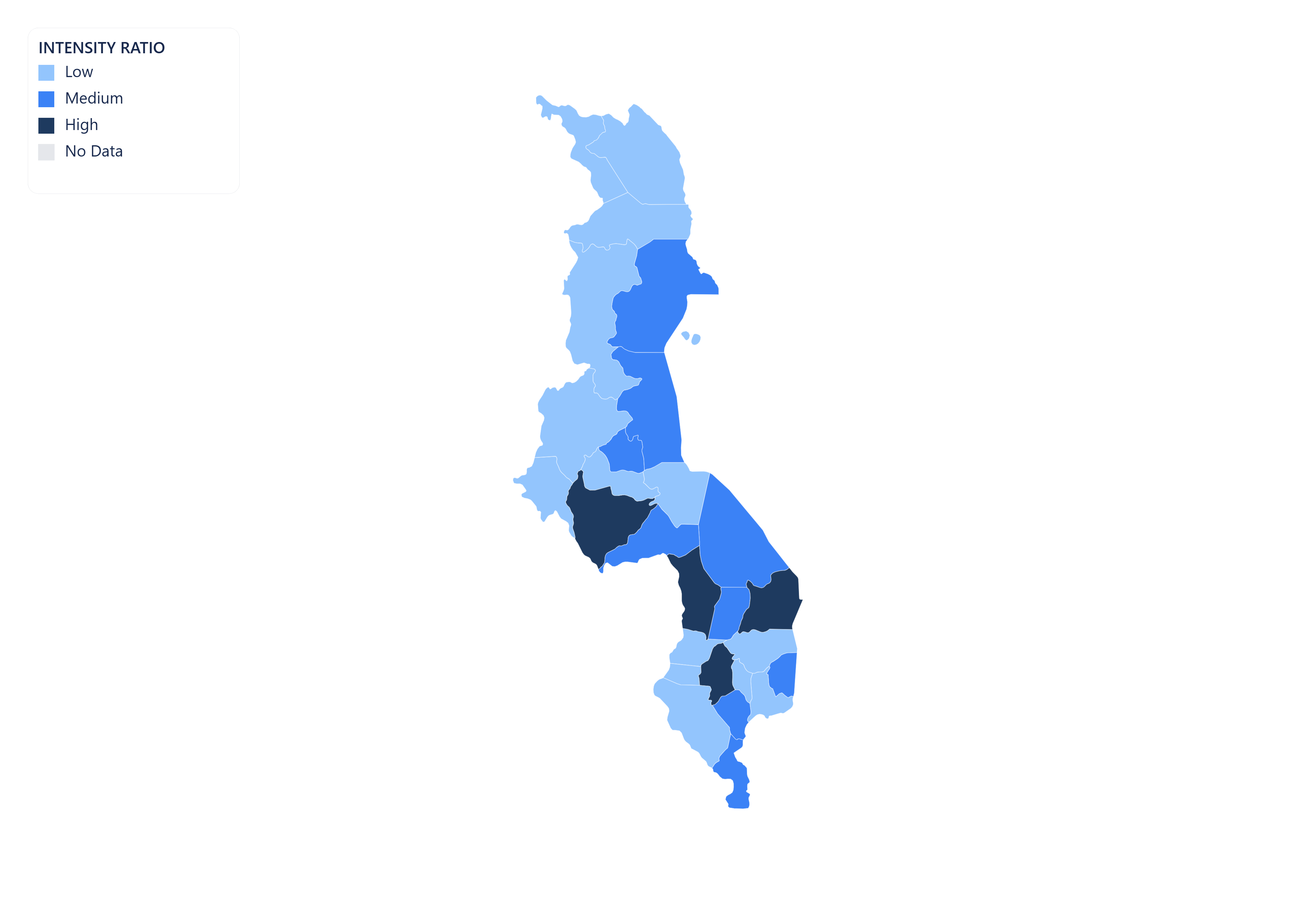 Malawi choropleth map