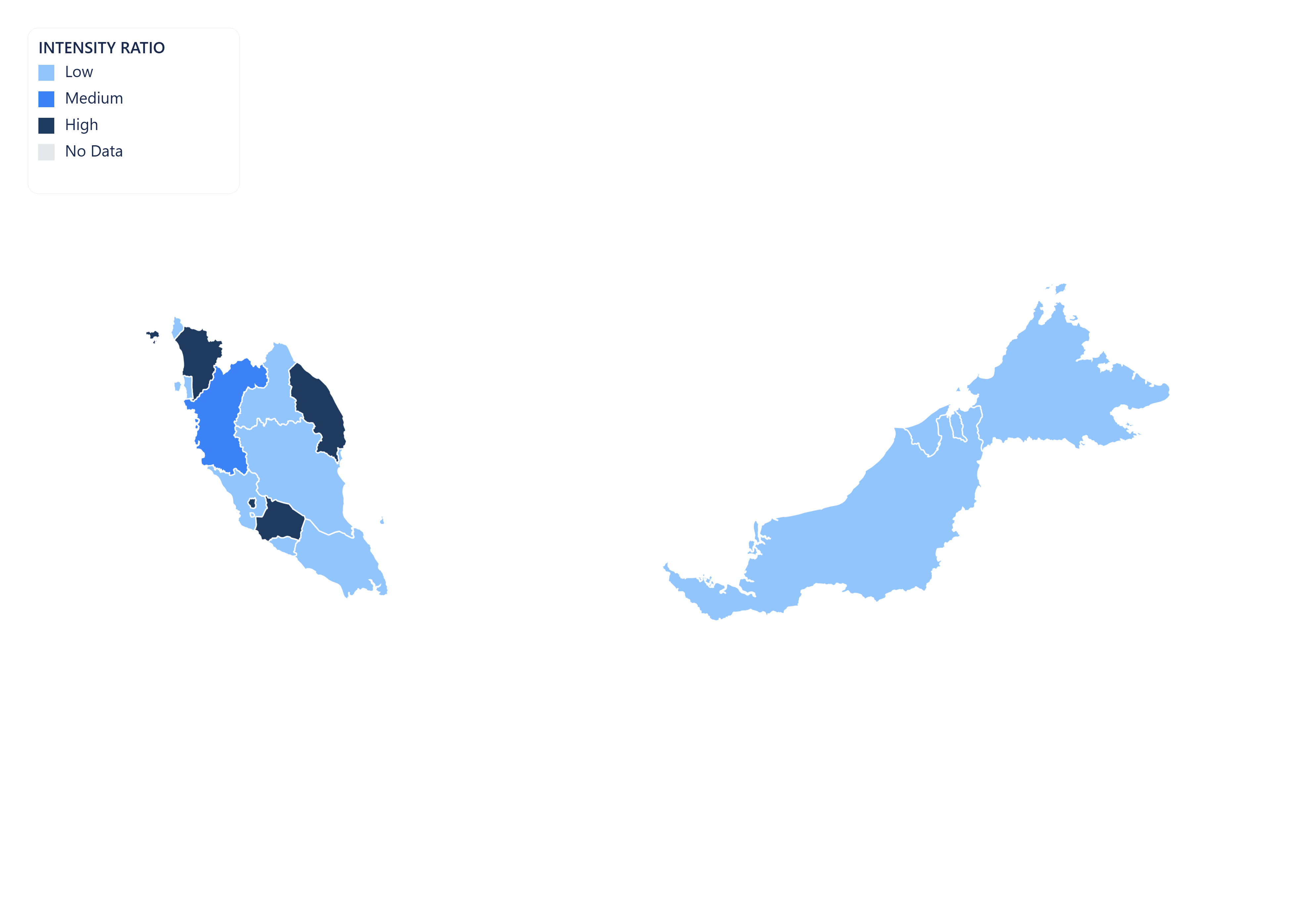 Malaysia choropleth map