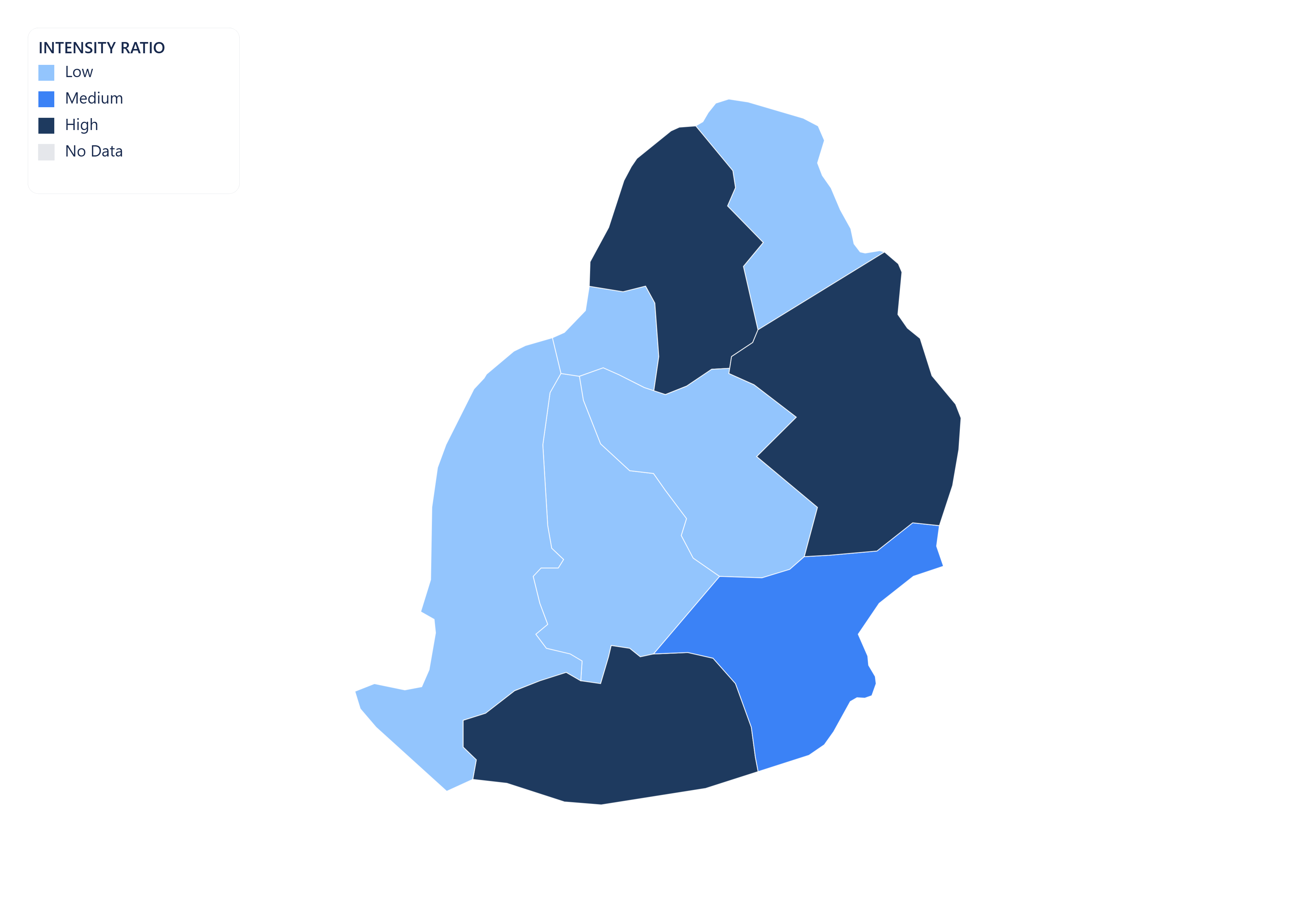 Mauritius choropleth map