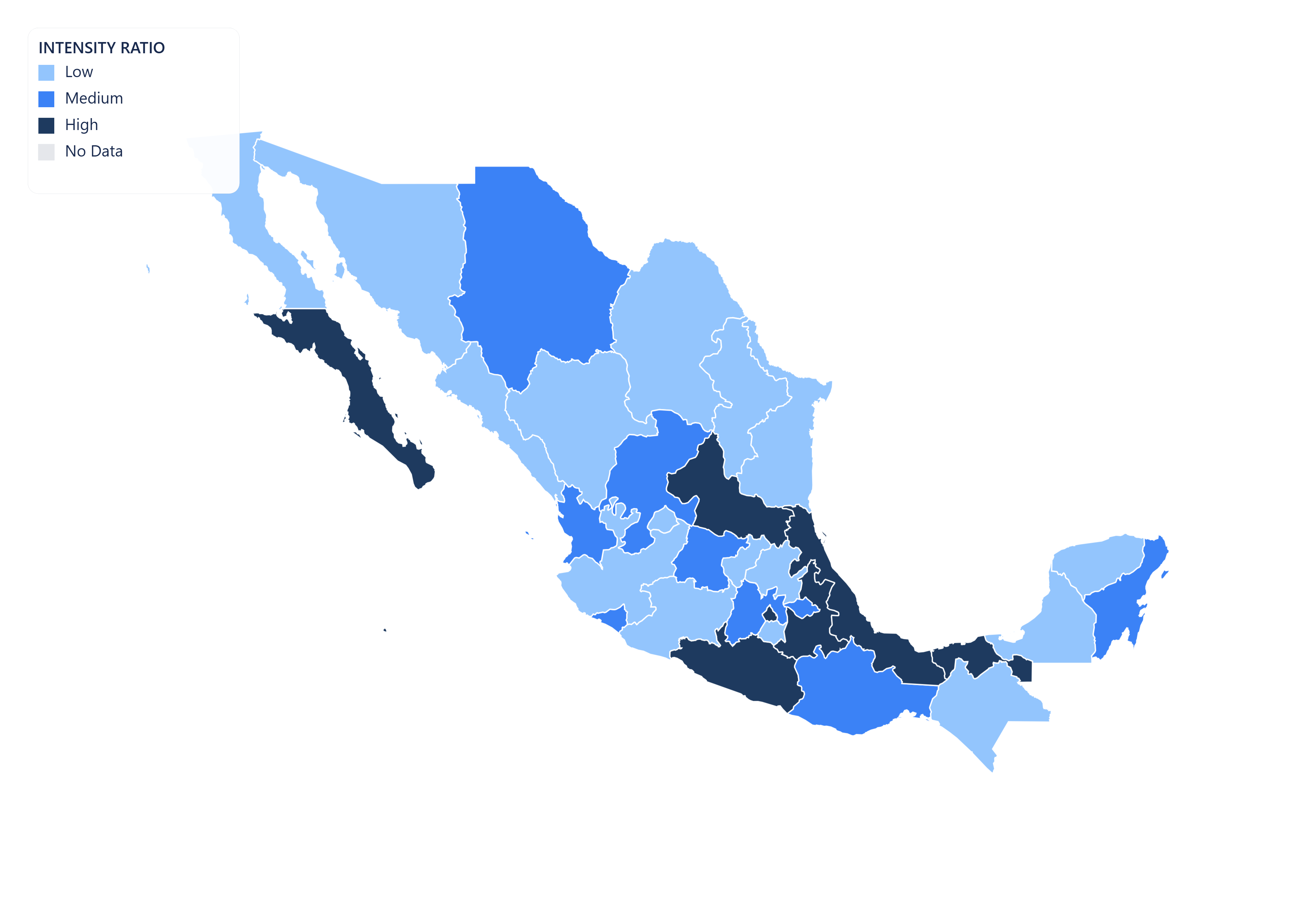 Mexico choropleth map
