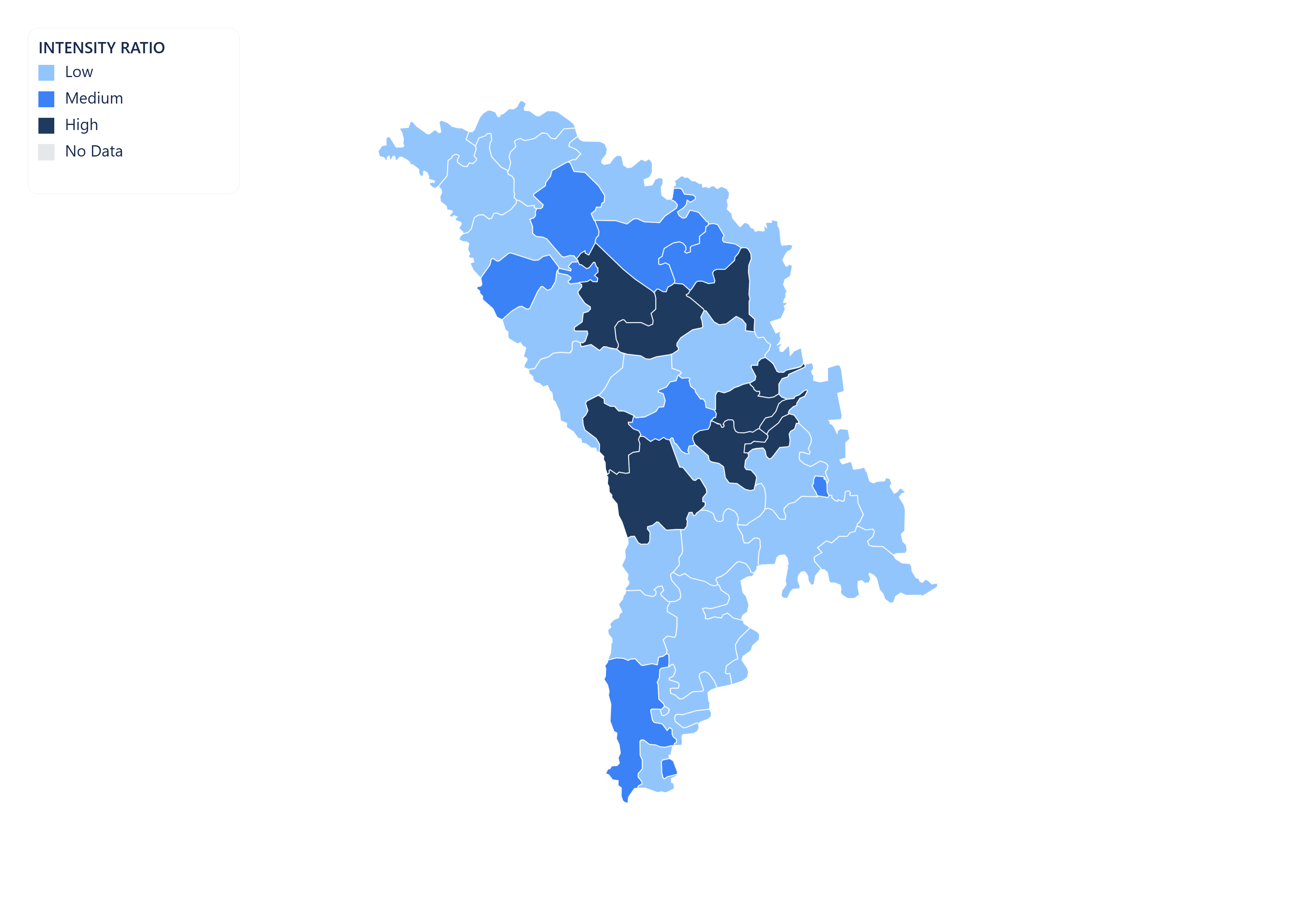 Moldova choropleth map