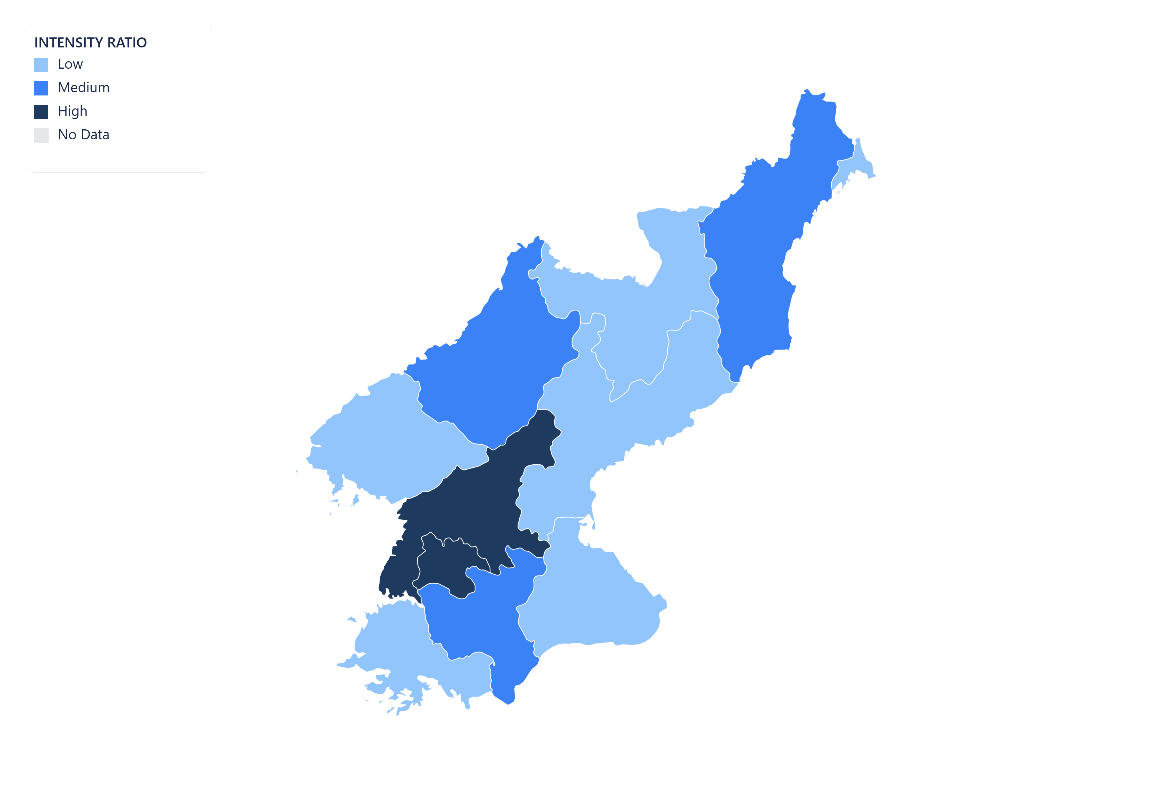 North Korea choropleth map