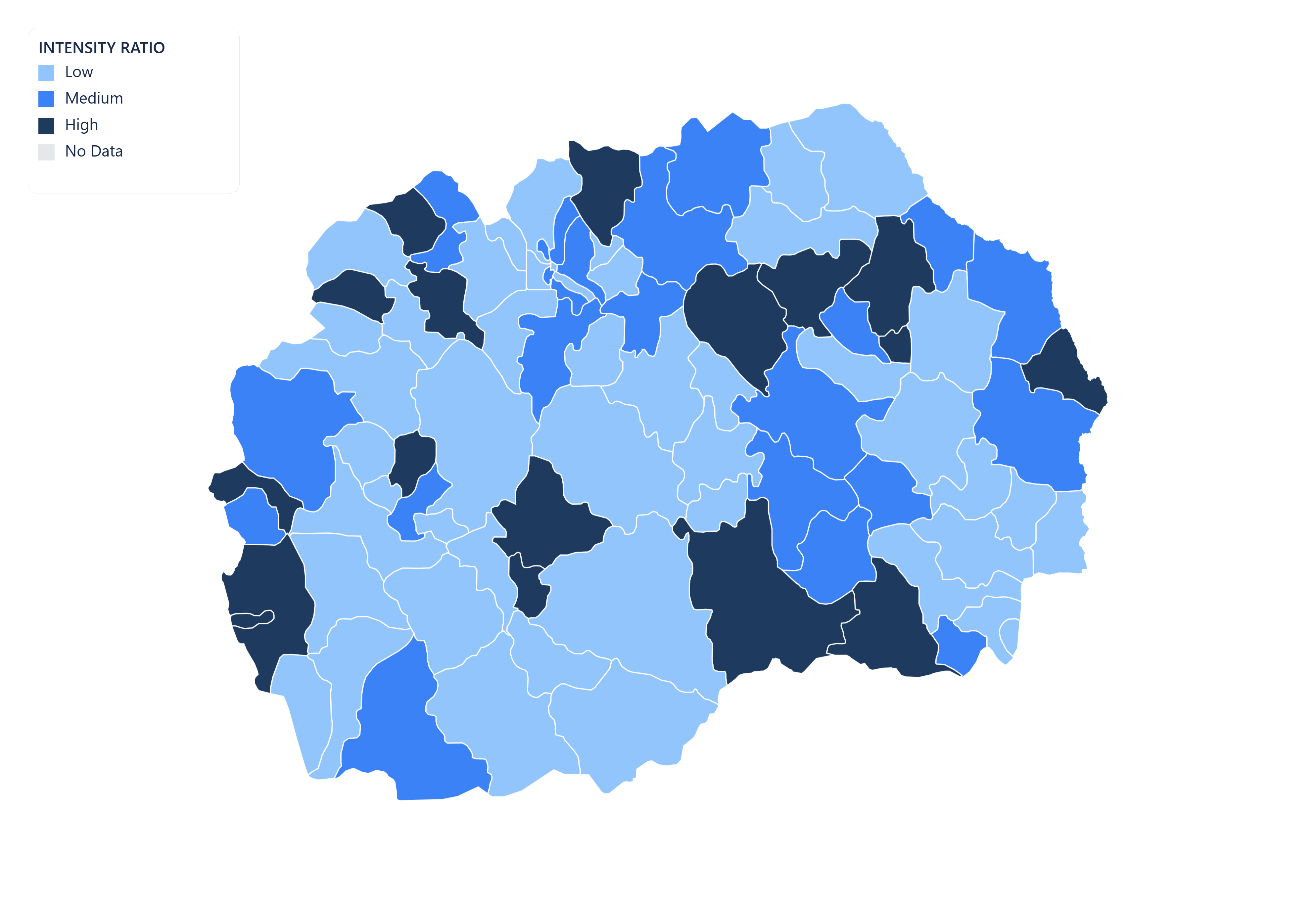 North Macedonia choropleth map