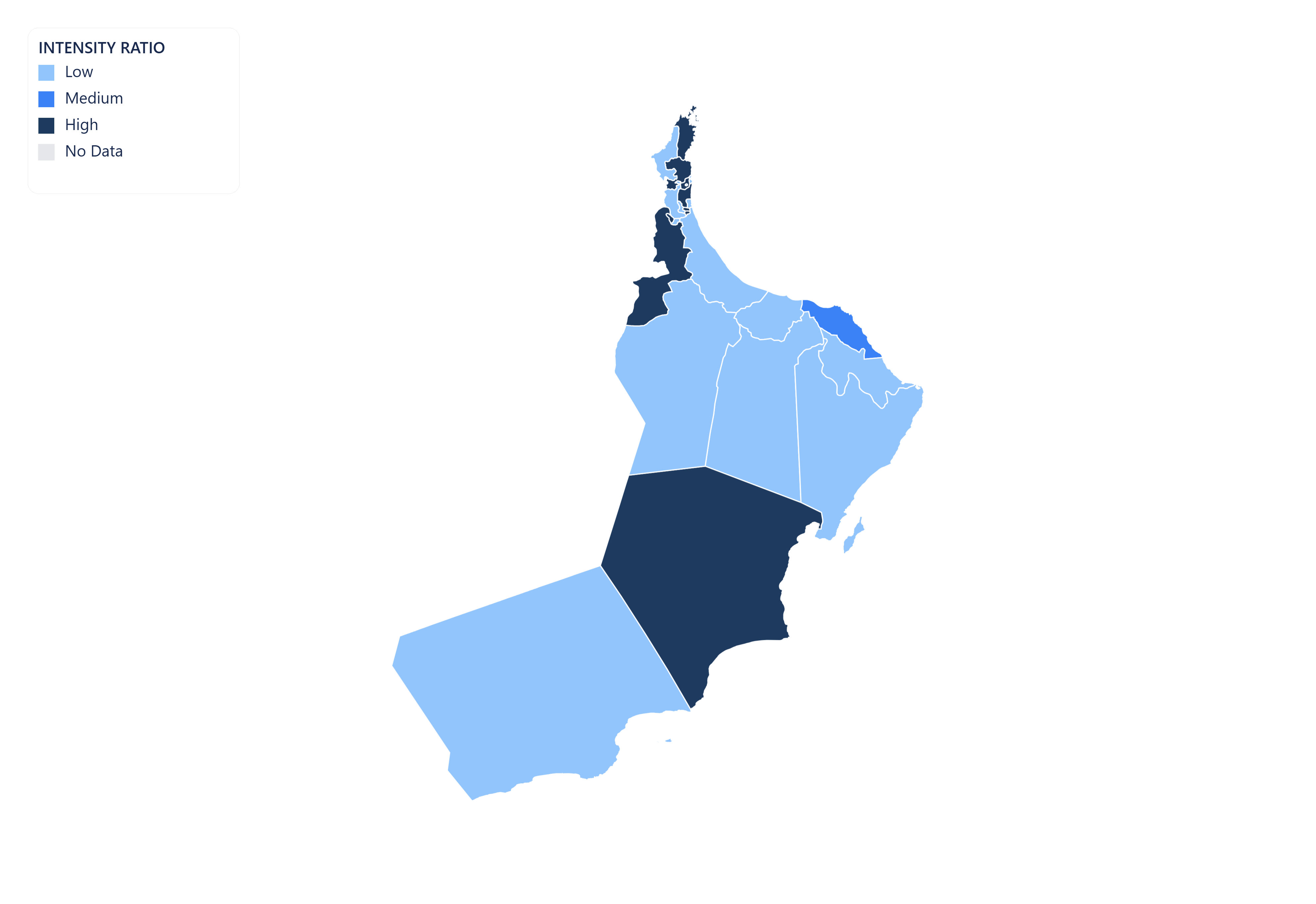 Oman choropleth map