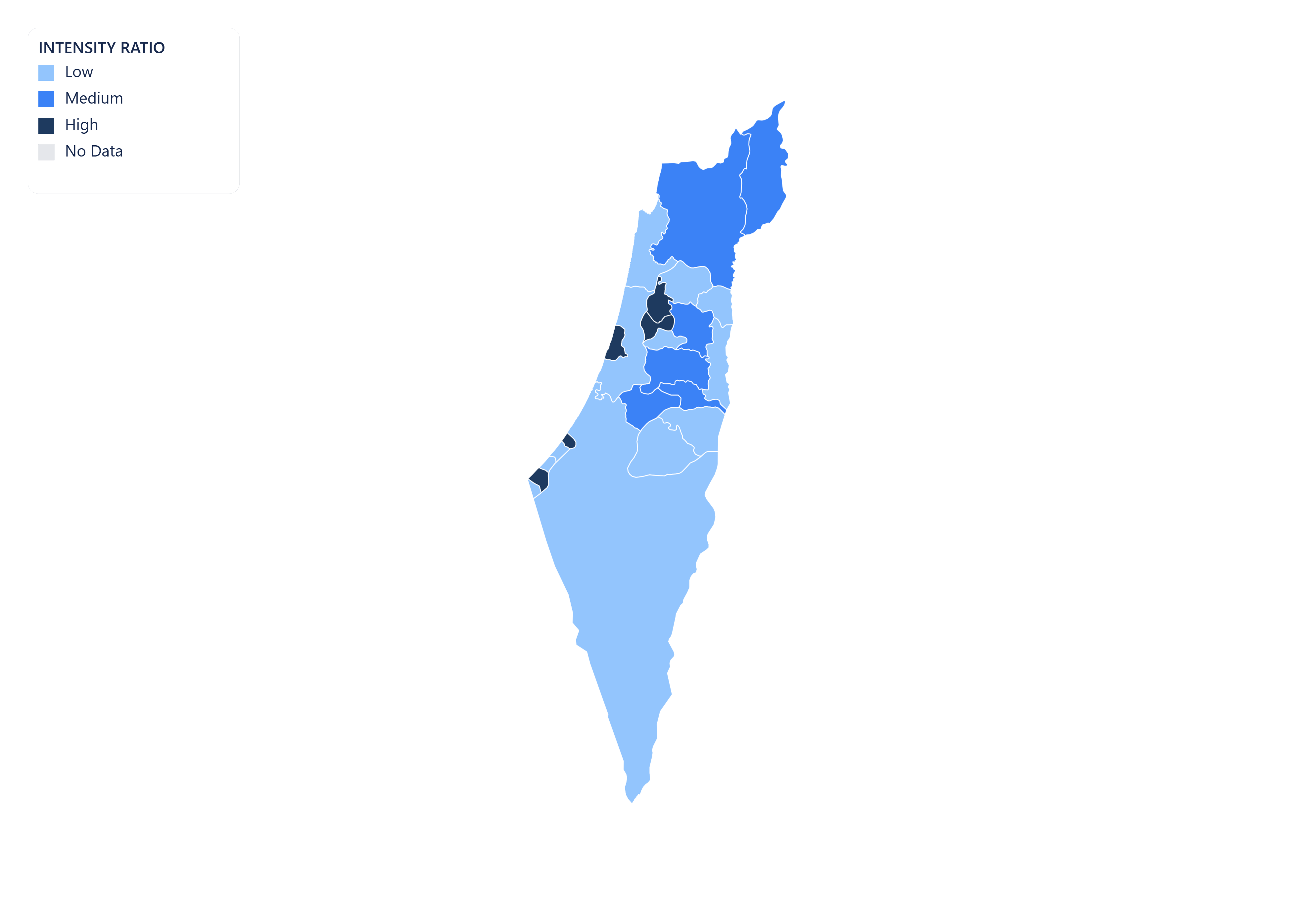 Palestine choropleth map