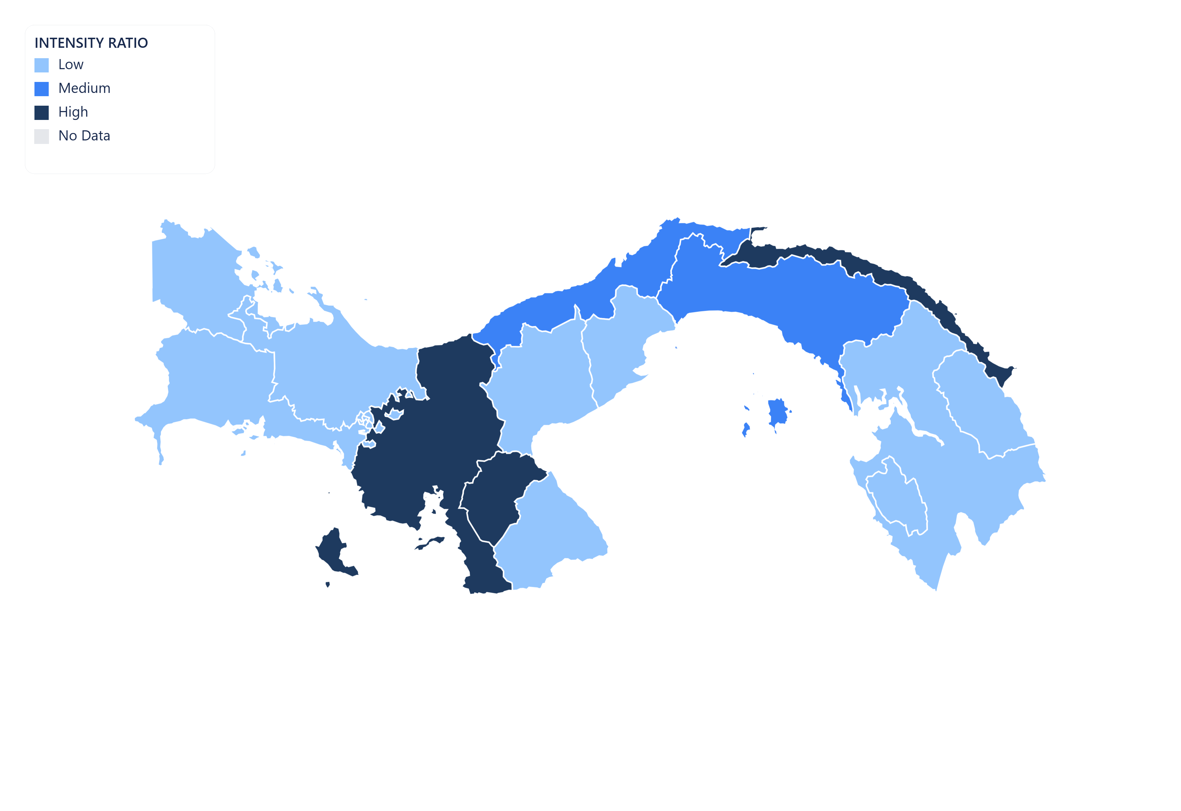 Panama choropleth map